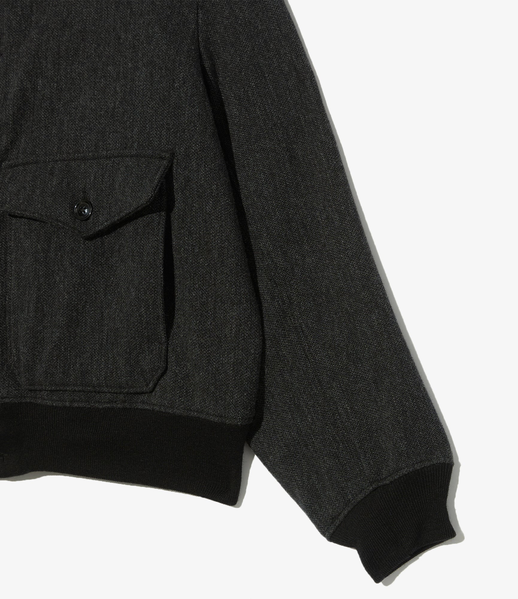 A-1 Jacket – Charcoal Heavy Tweed Blend