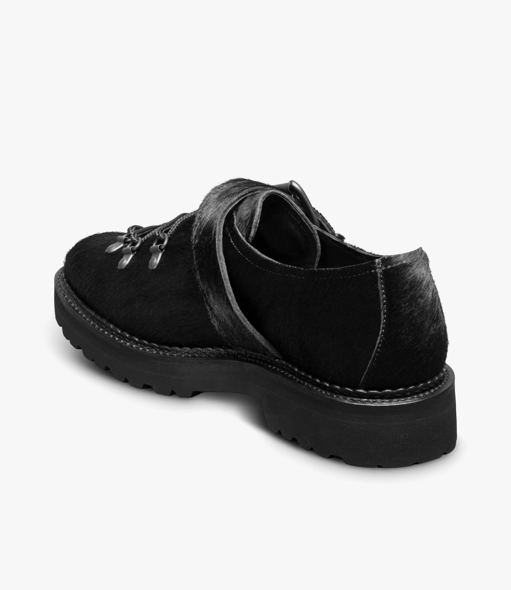 Adirondack Low Hiker Shoe – Black Pony Hair