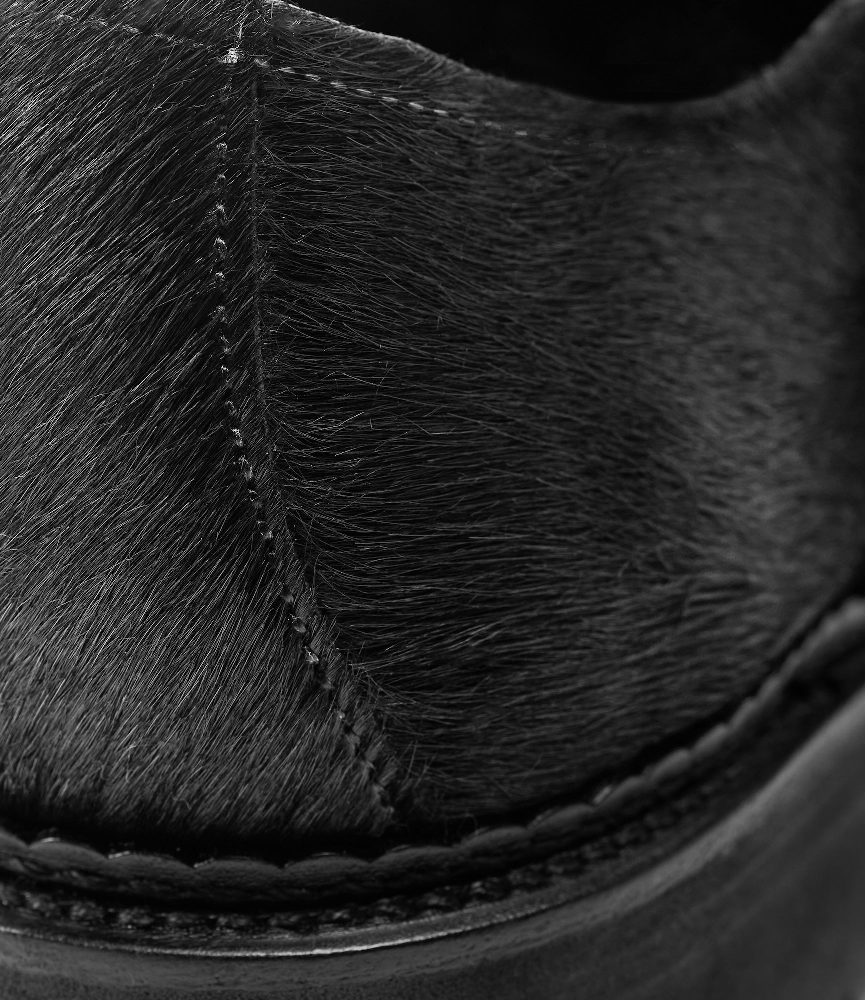 Adirondack Low Hiker Shoe – Black Pony Hair