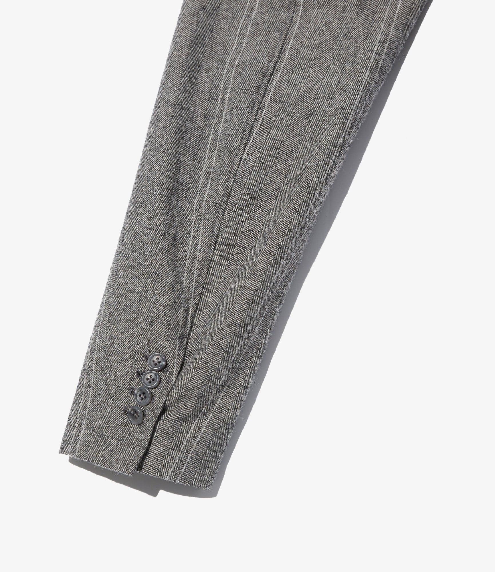 Andover Jacket – Light Grey Striped Herringbone Wool