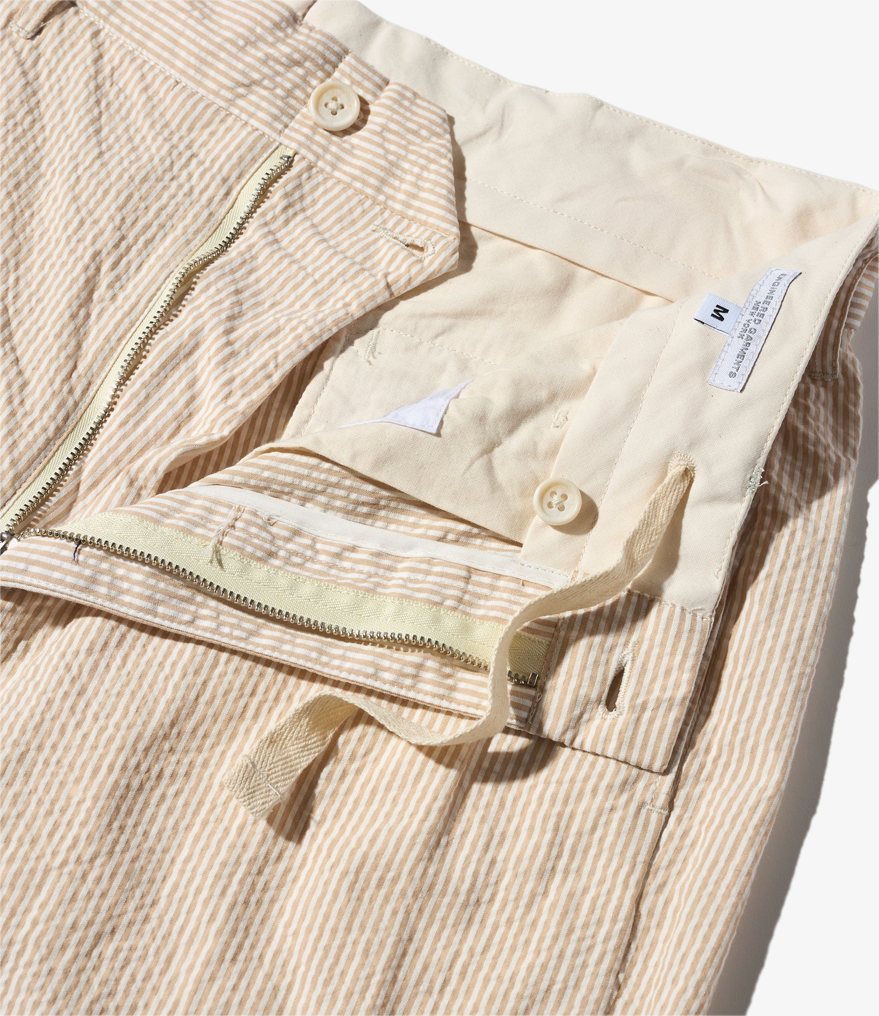 Andover Pant – Beige Stripe Cotton Seersucker