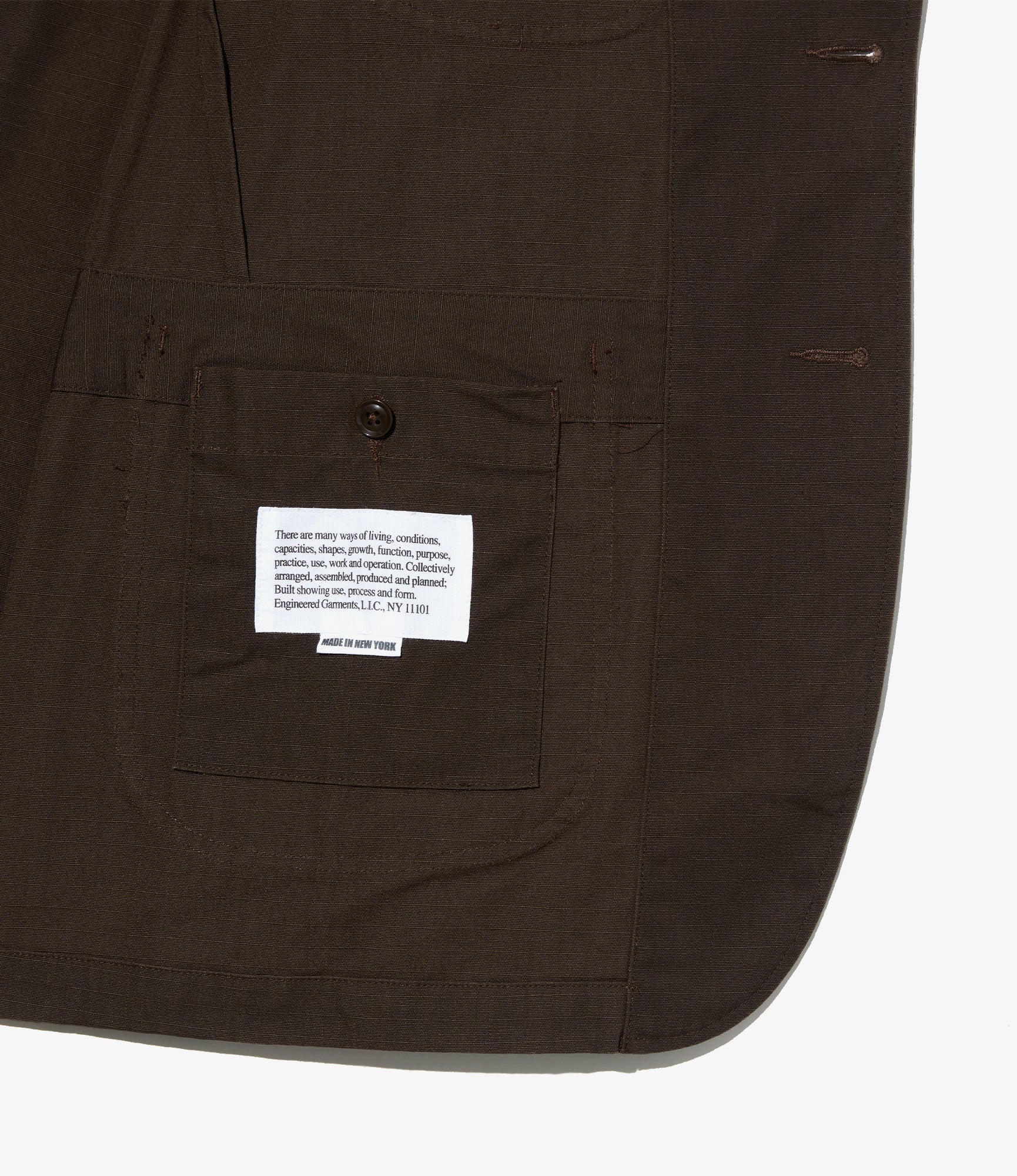 Bedford Jacket – Dark Brown Heavy Ripstop Cotton