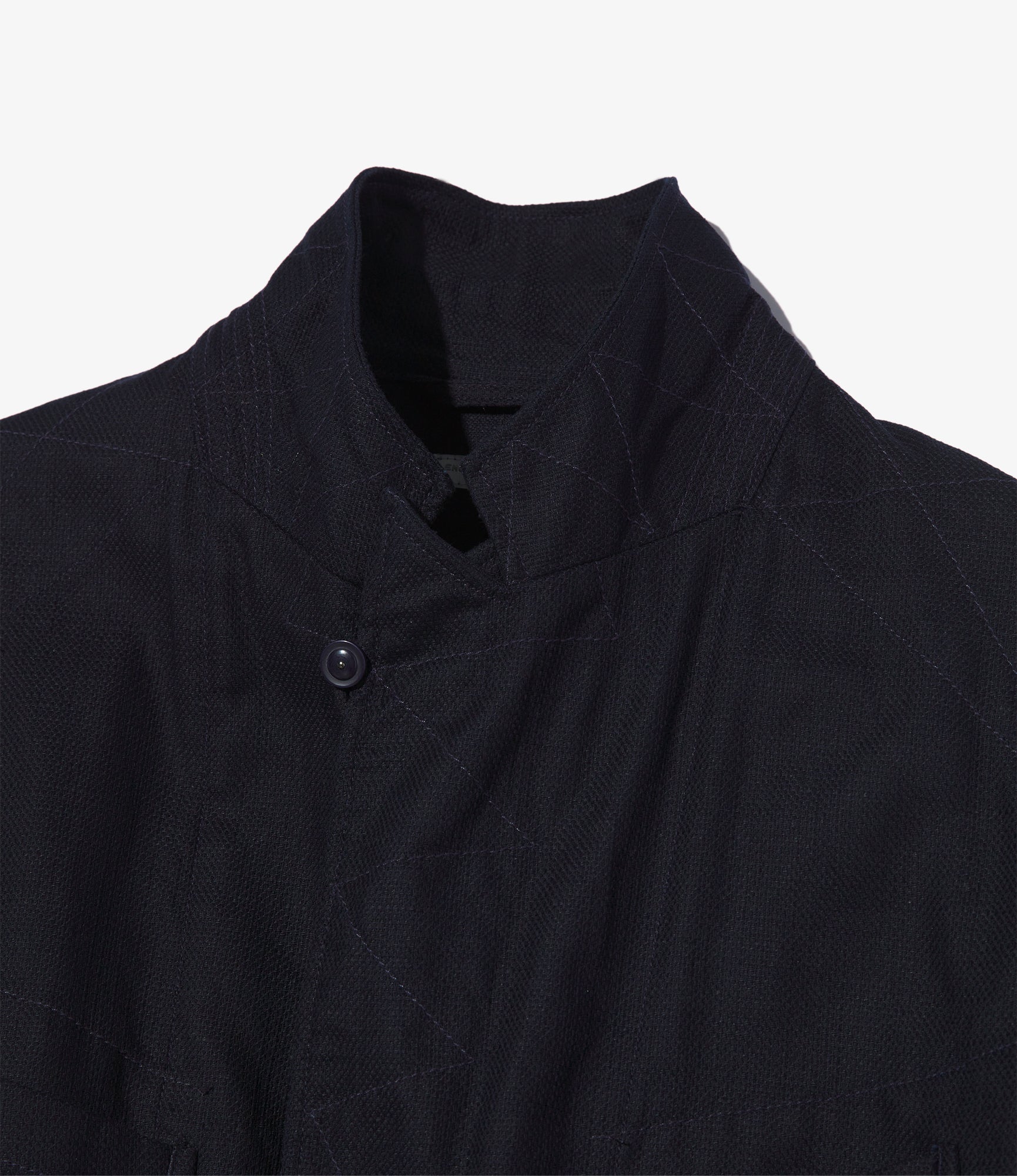 Bedford Jacket – Dark Navy Cotton/Linen Java Cloth