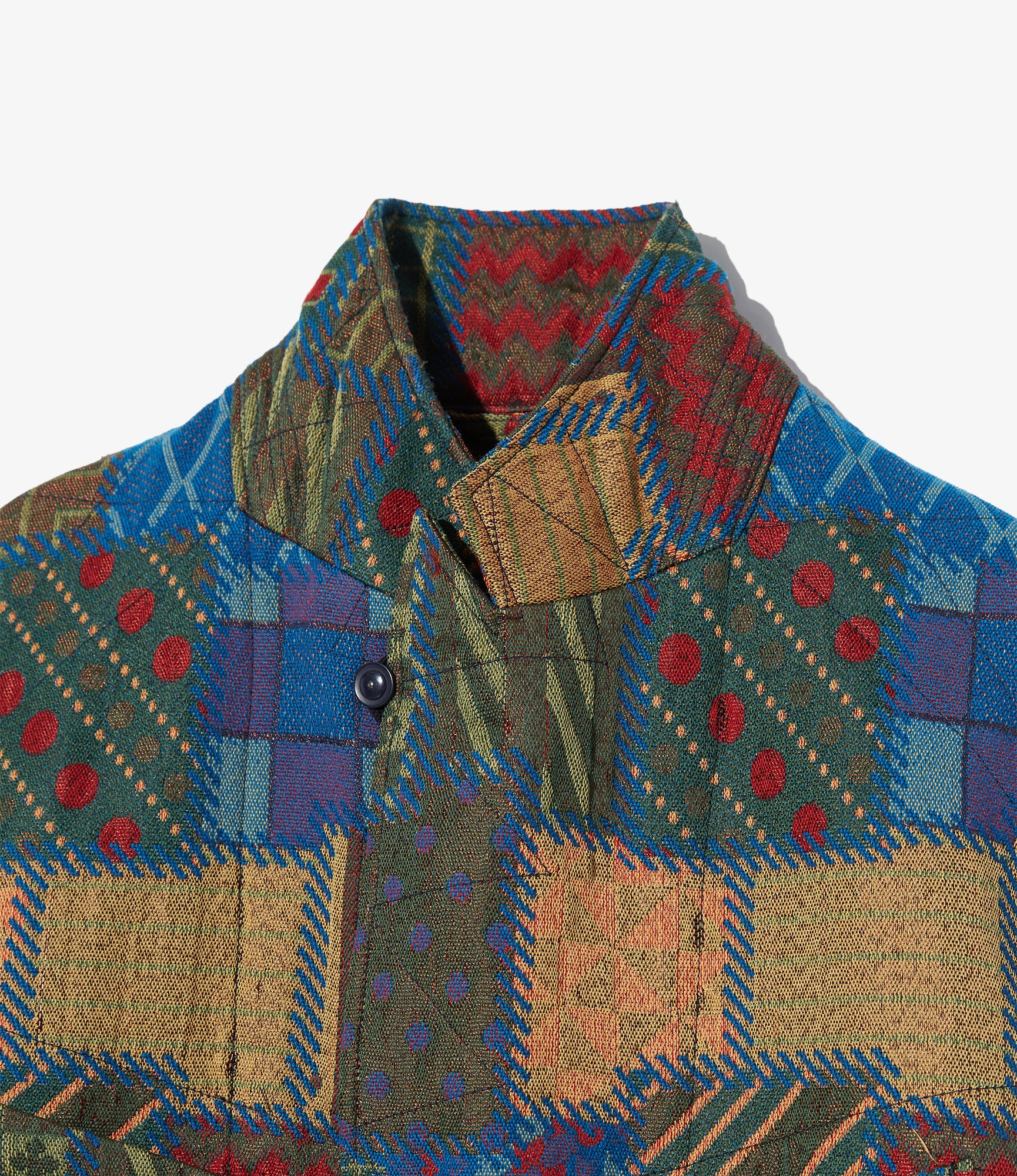 Bedford Jacket – Multicolour Geometric Jacquard Wool