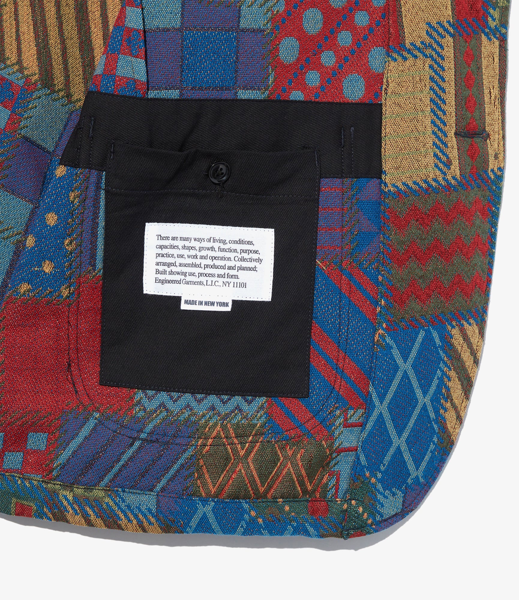 Bedford Jacket – Multicolour Geometric Jacquard Wool