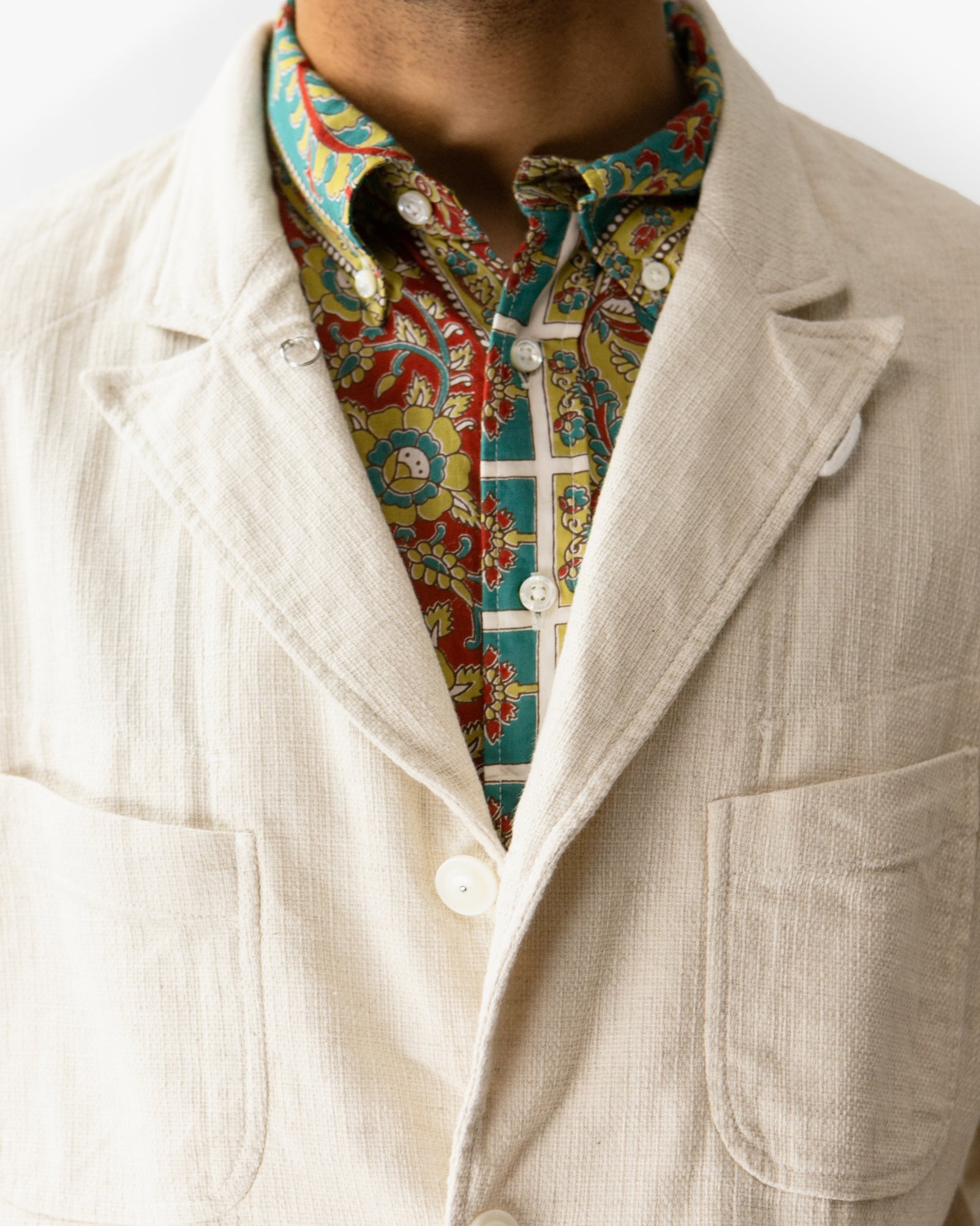 Bedford Jacket – Natural Cotton/Linen Java Cloth