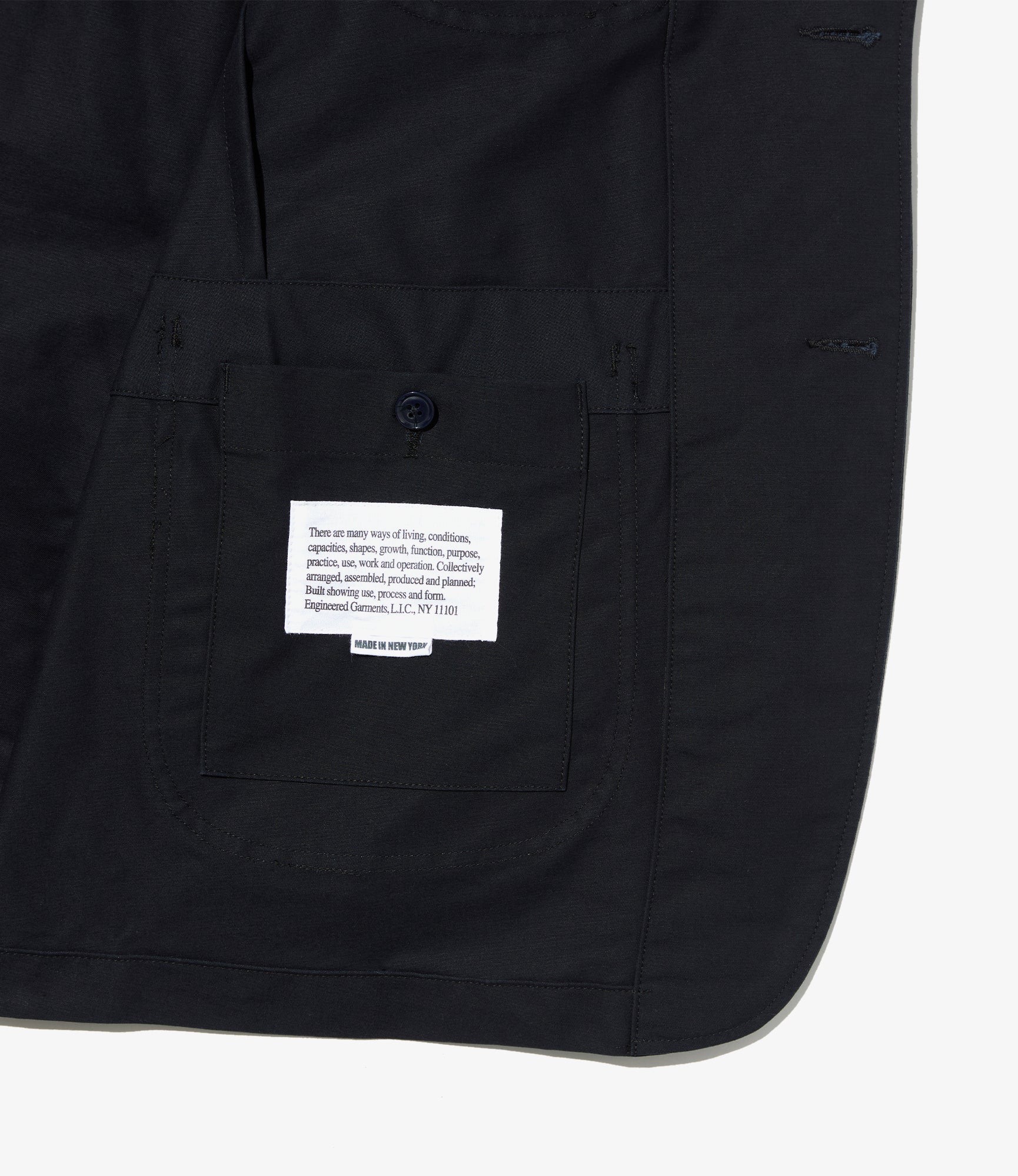 Bedford Jacket – Navy Cotton Double Cloth