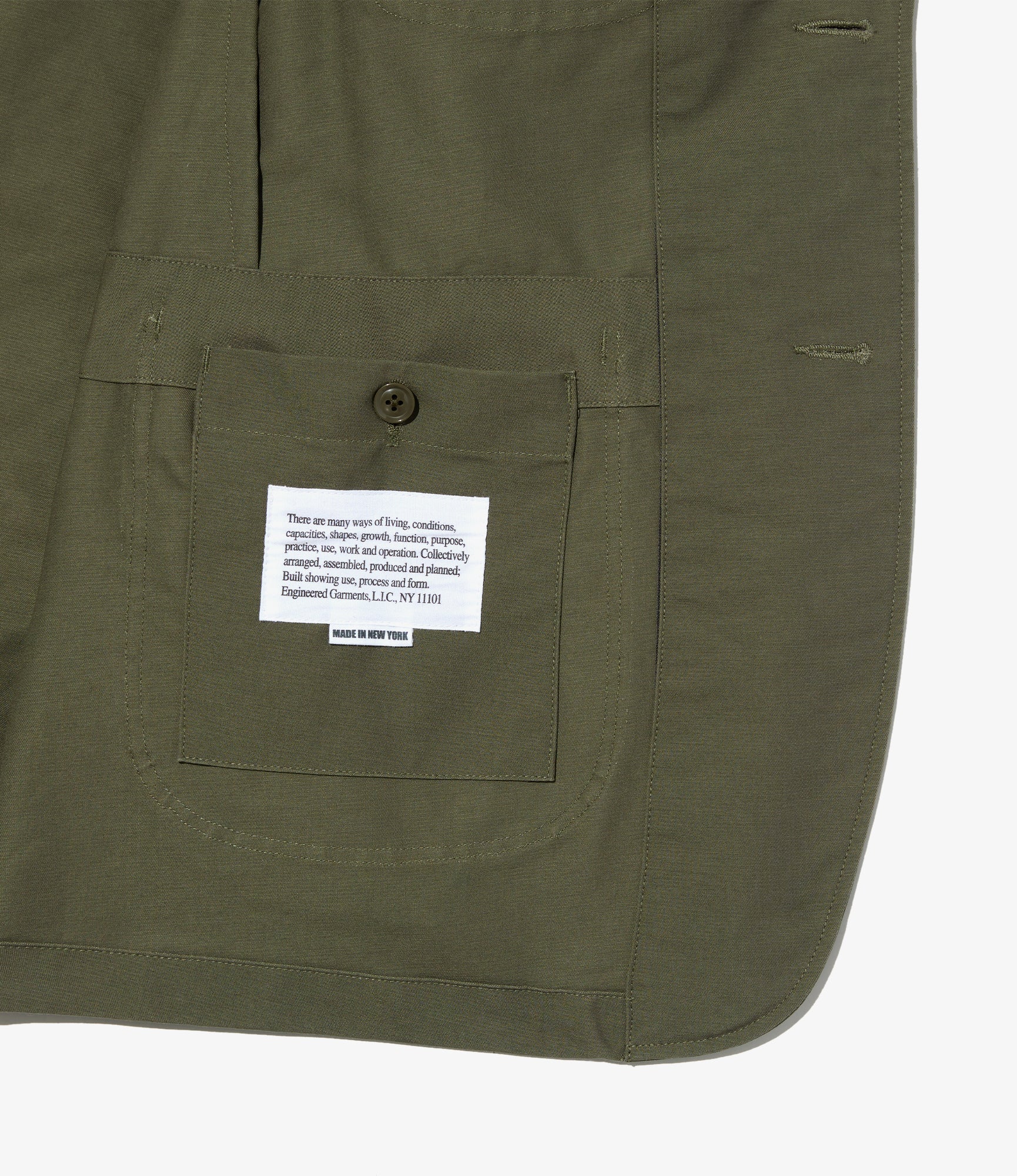 Bedford Jacket – Olive Cotton Double Cloth