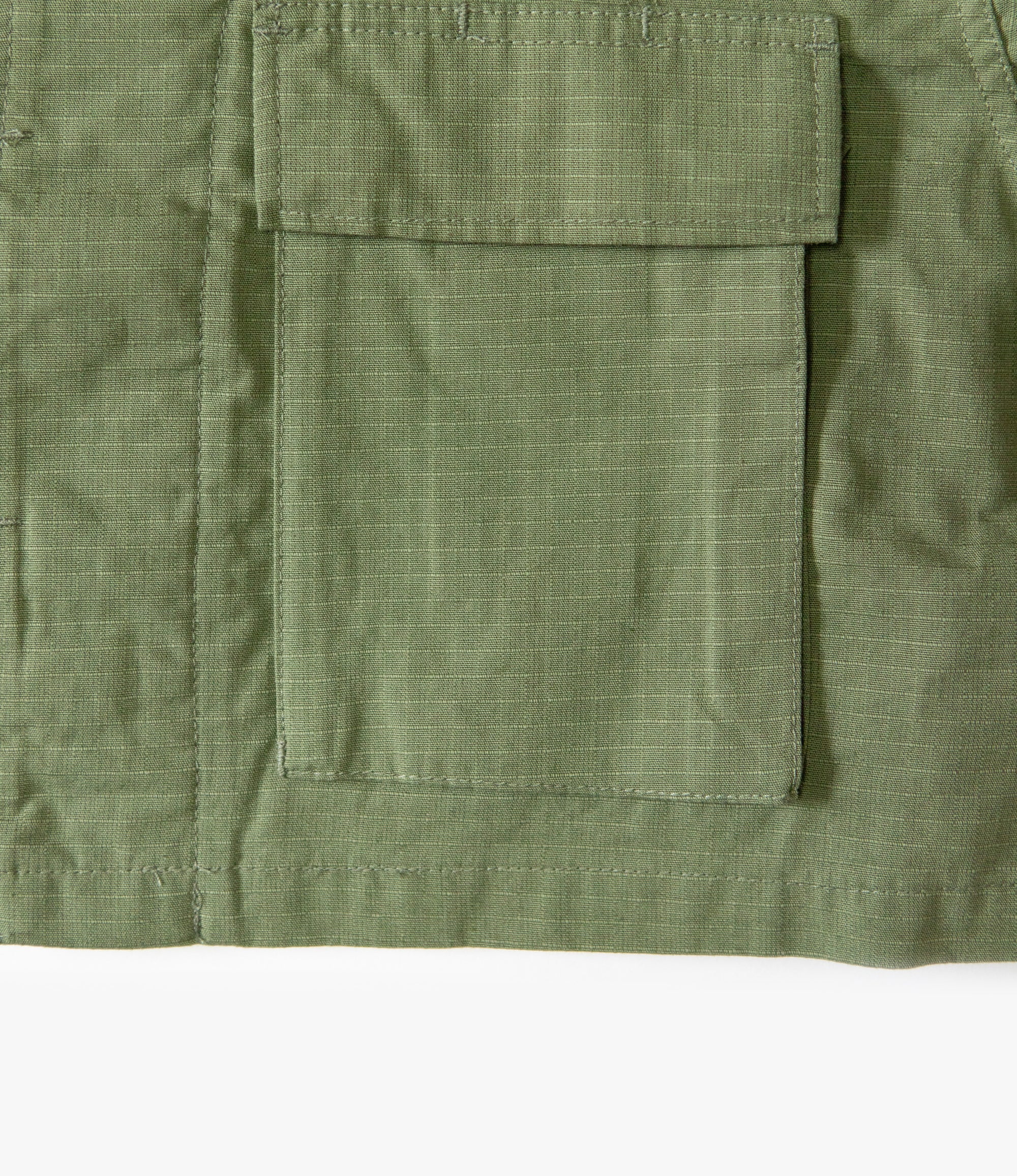 Engineered Garments Blank Label Cropped BDU Jacket – Olive Cotton Ripstop – Engineered Garments Blank Label – Nepenthes London
