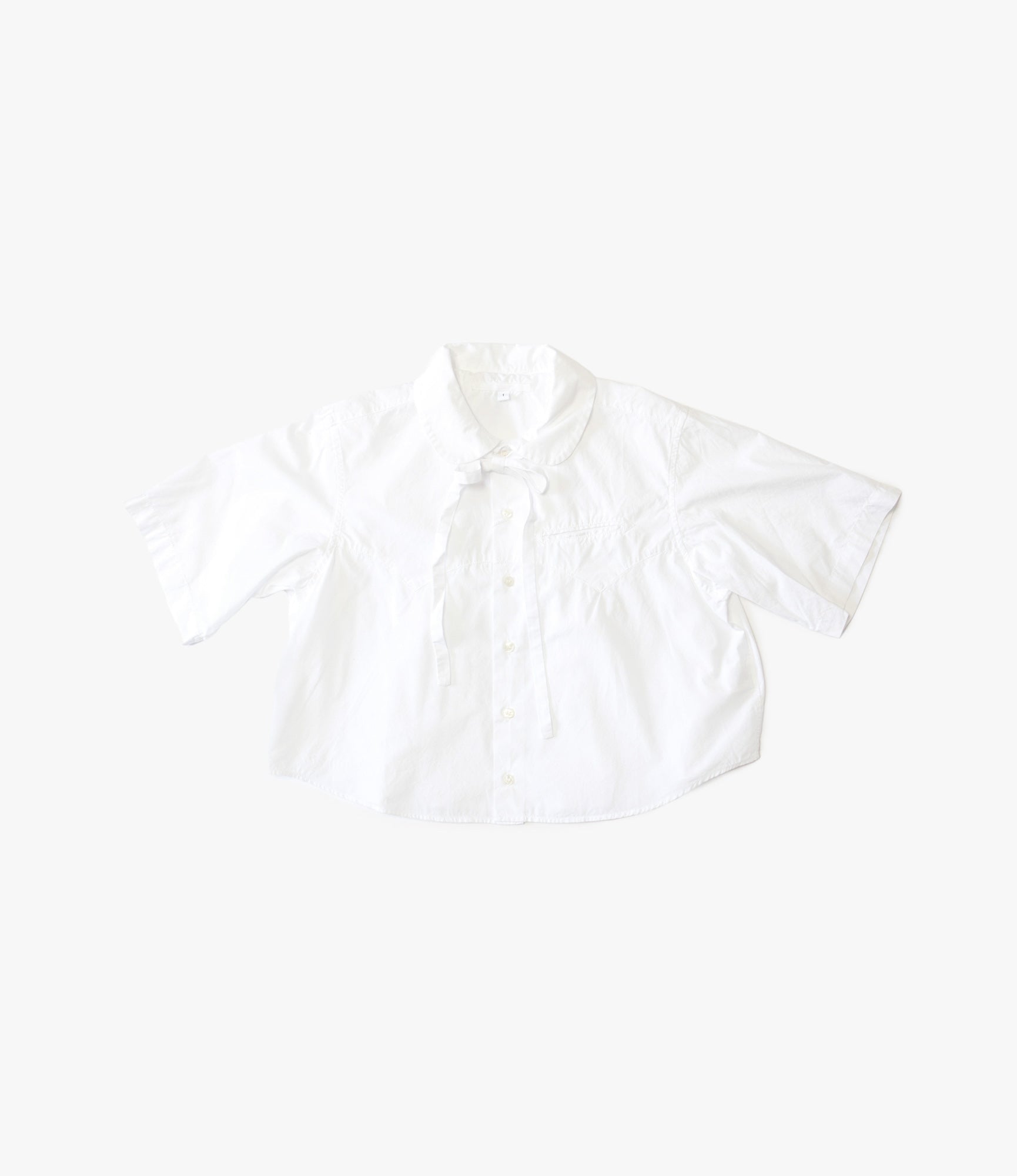 Engineered Garments Blank Label Crest Half Shirt - White 100's 2 Ply Broadcloth – Engineered Garments Blank Label – Nepenthes London