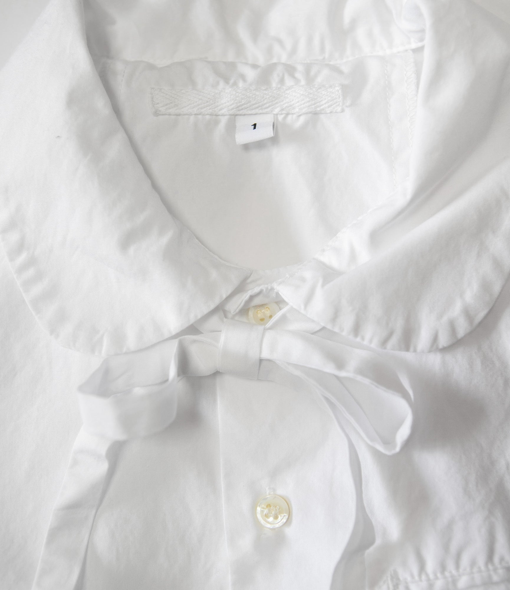 Engineered Garments Blank Label Crest Half Shirt - White 100's 2 Ply Broadcloth – Engineered Garments Blank Label – Nepenthes London