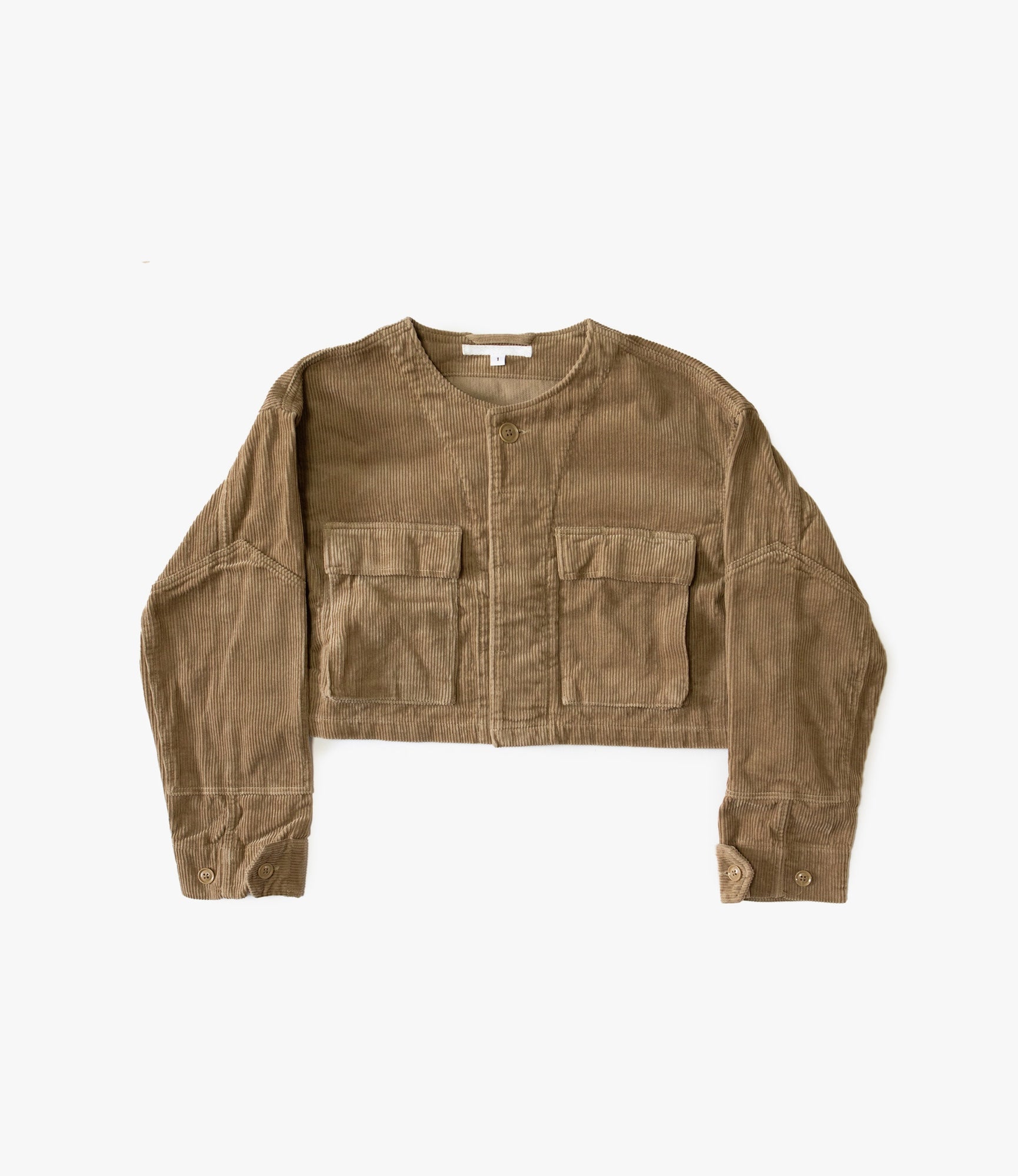 Engineered Garments Blank Label Cropped BDU Jacket – Khaki 8W Corduroy – Engineered Garments Blank Label – Nepenthes London
