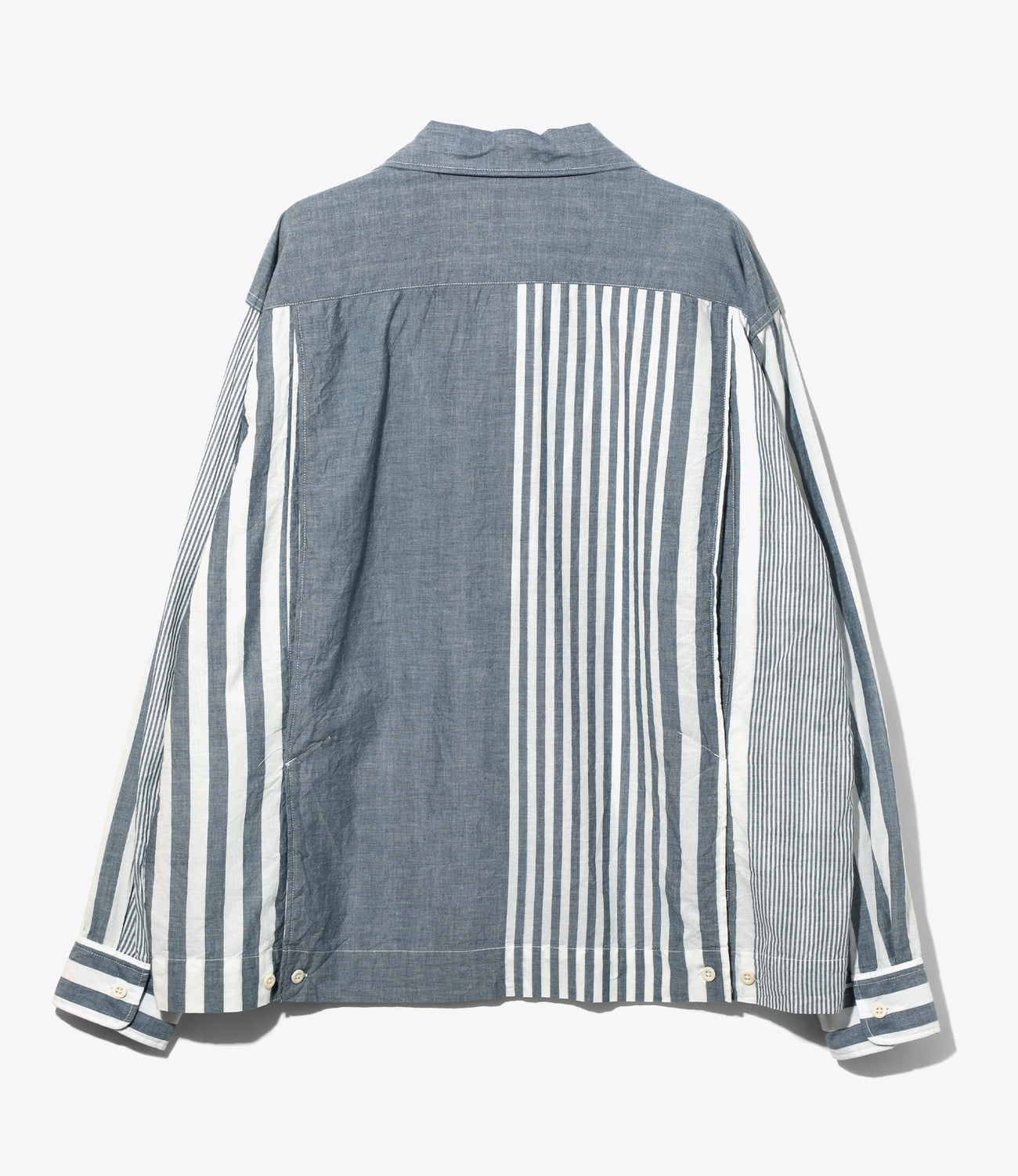 Bowling Shirt – Blue/White Striped Chambray