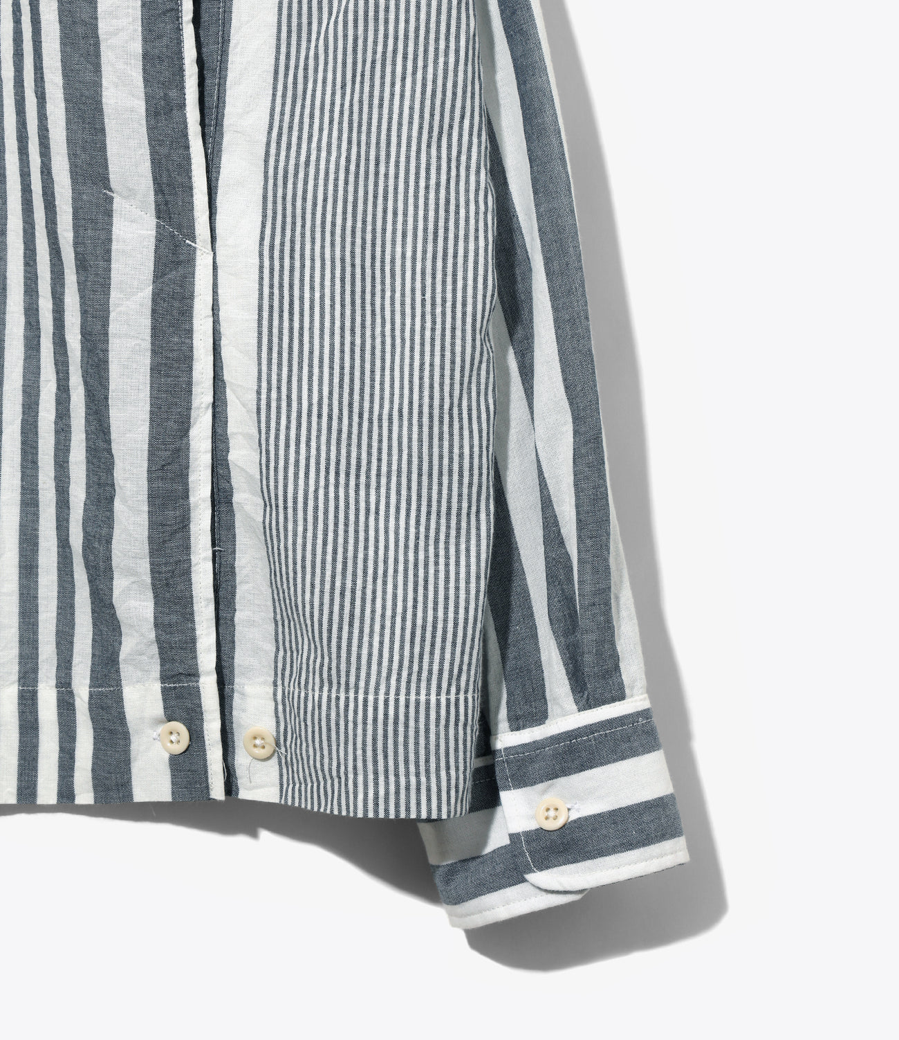 Bowling Shirt – Blue/White Striped Chambray