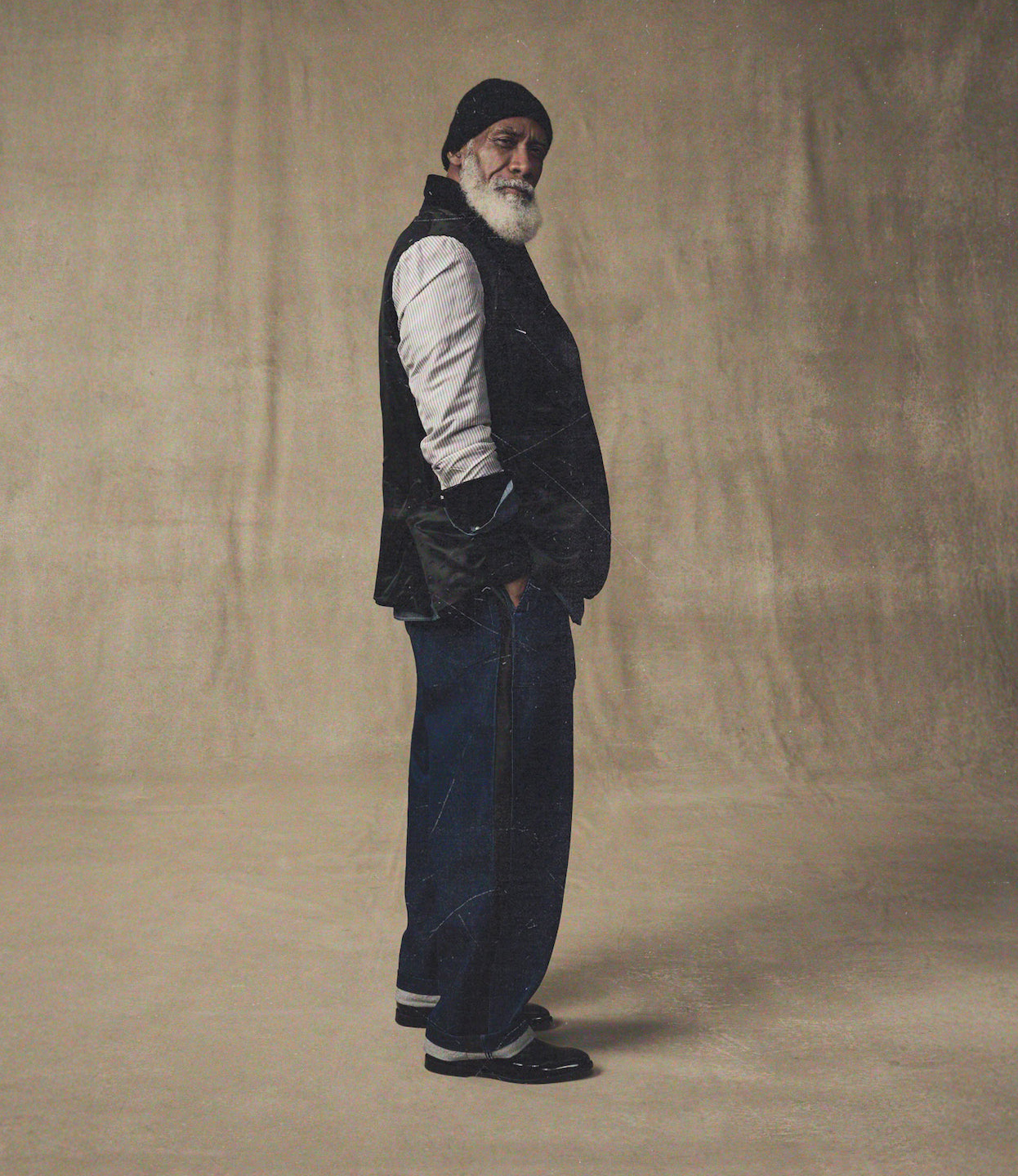 Side Stripe Wide Fatigue Pant – Indigo Denim