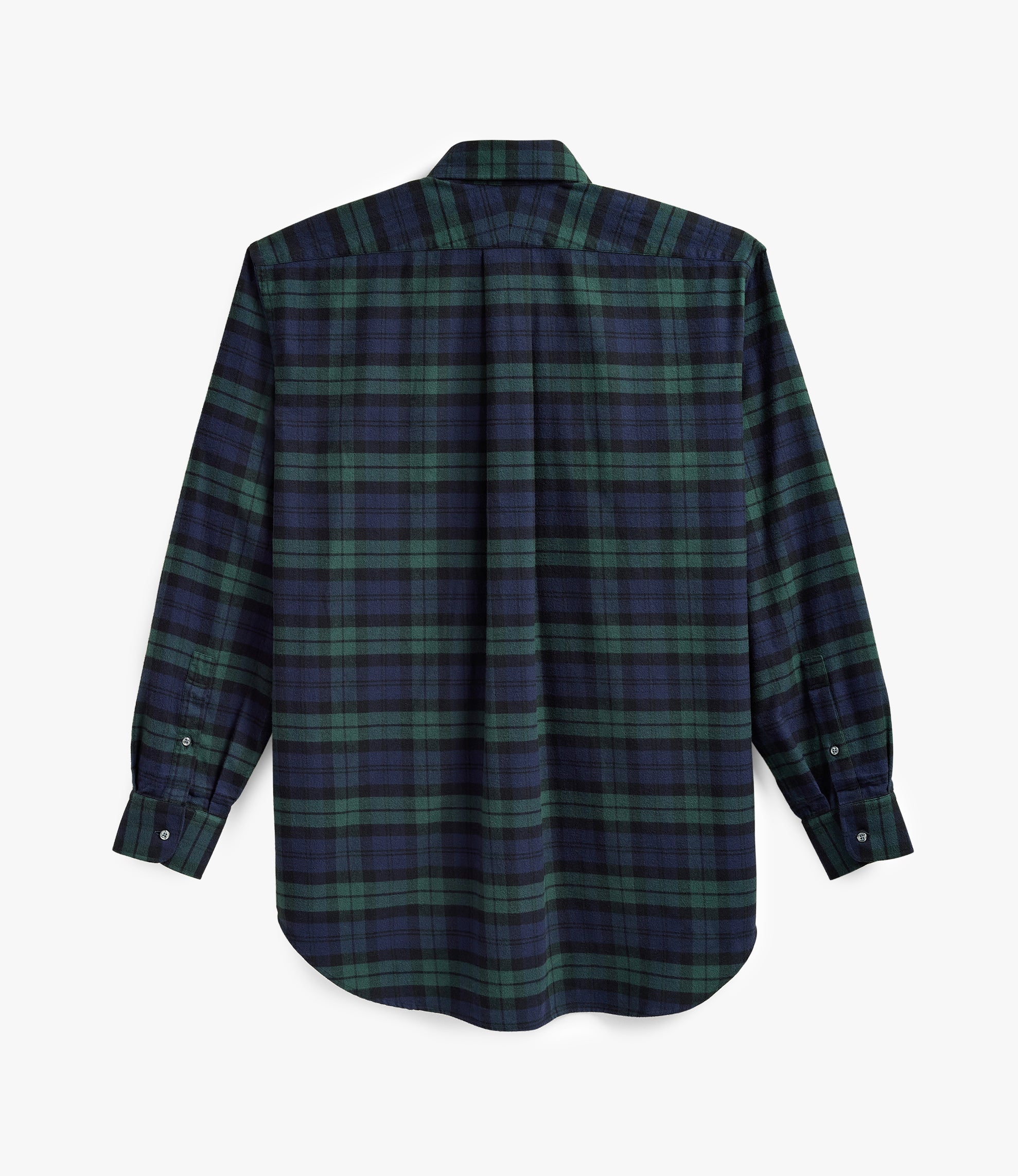 Oversized Round Collar Pinhole Shirt – Blackwatch Flannel