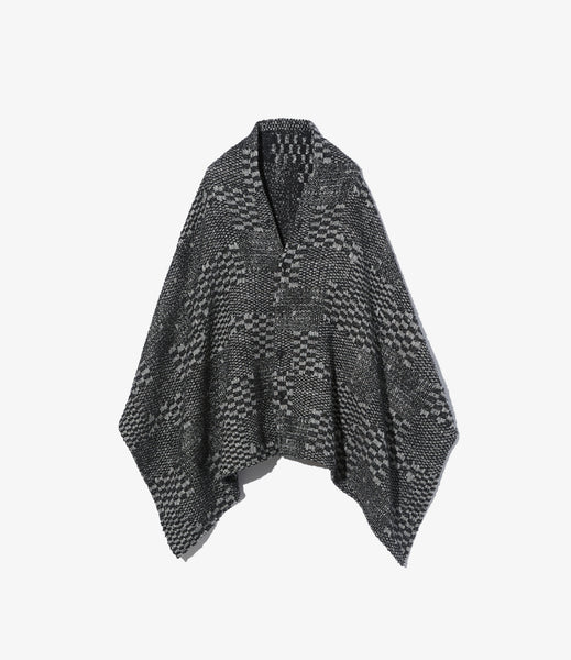 小物 engineered garments button shawl Engineered Garments Button Shawl, Navy/Black Sweater Knit