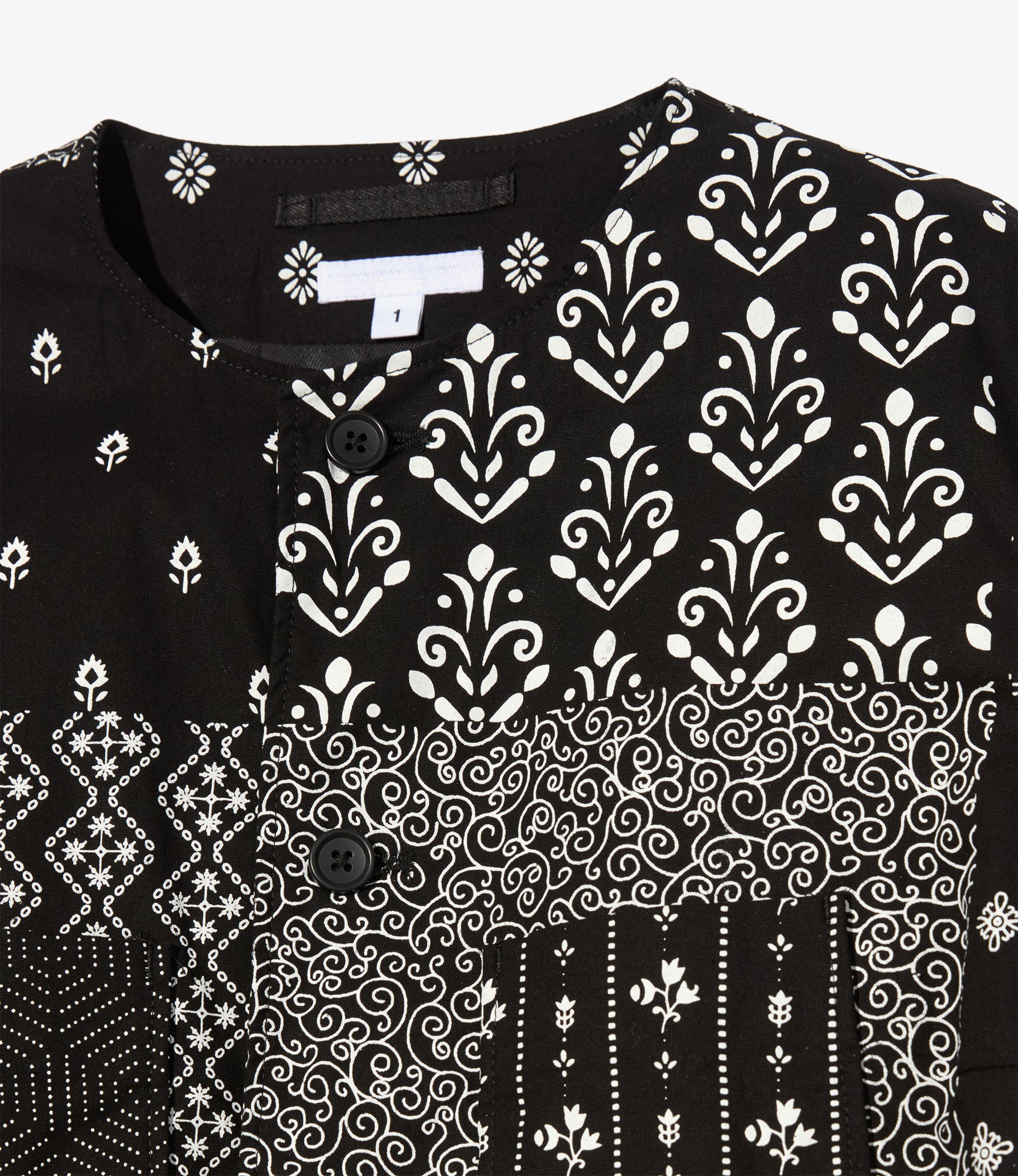 CN Jacket – Black/White Patchwork Print