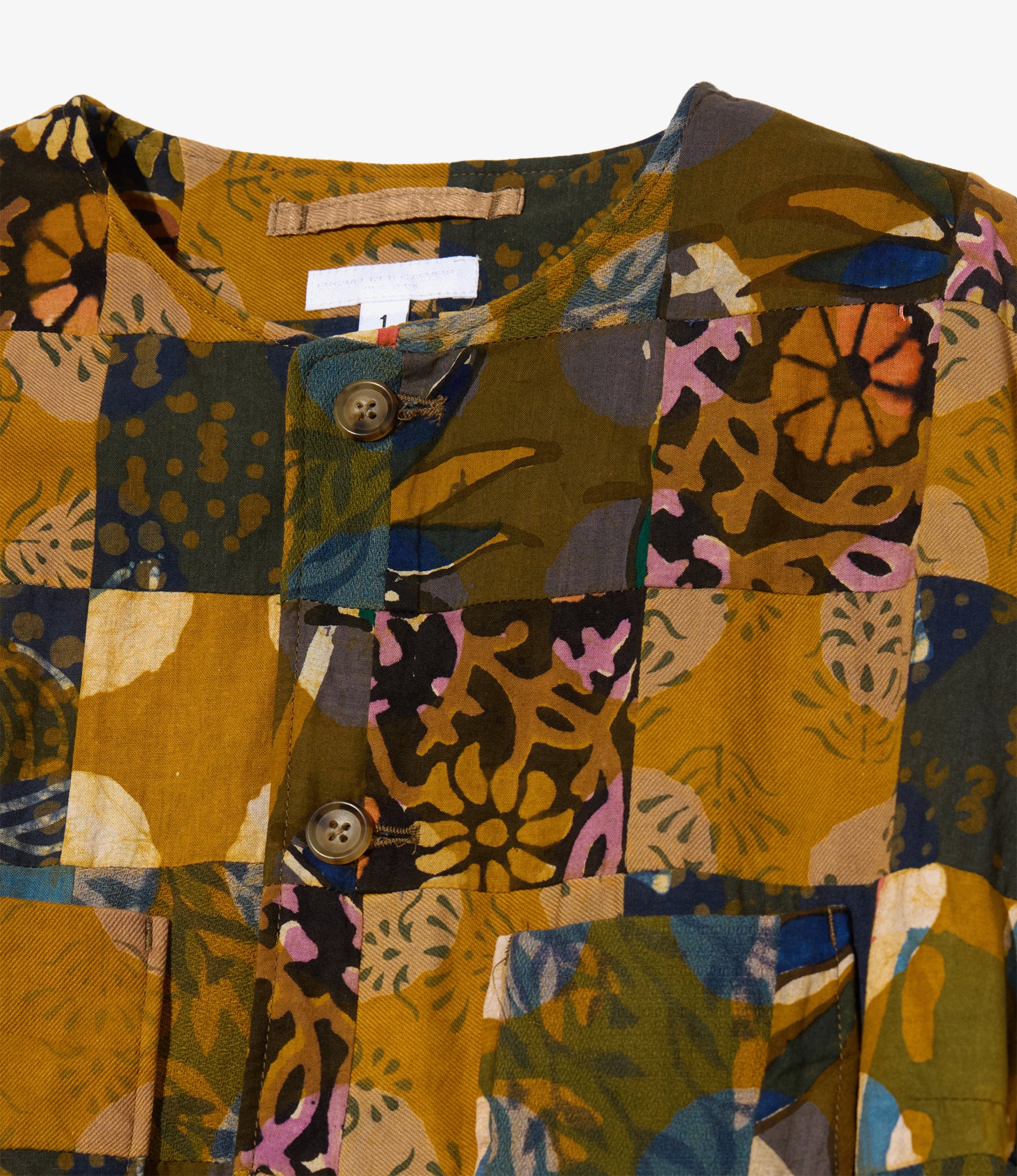 CN Jacket – Olive Mixed Pattern Patchwork
