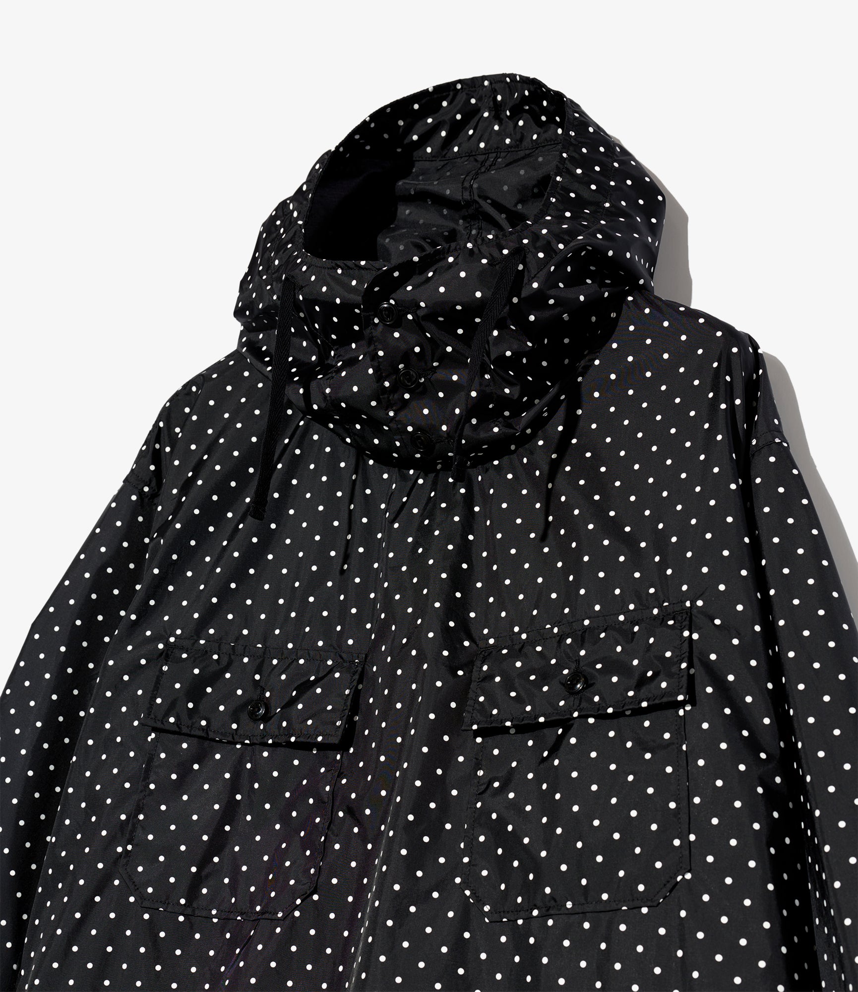 Cagoule Shirt – Black Polka Dot Taffeta