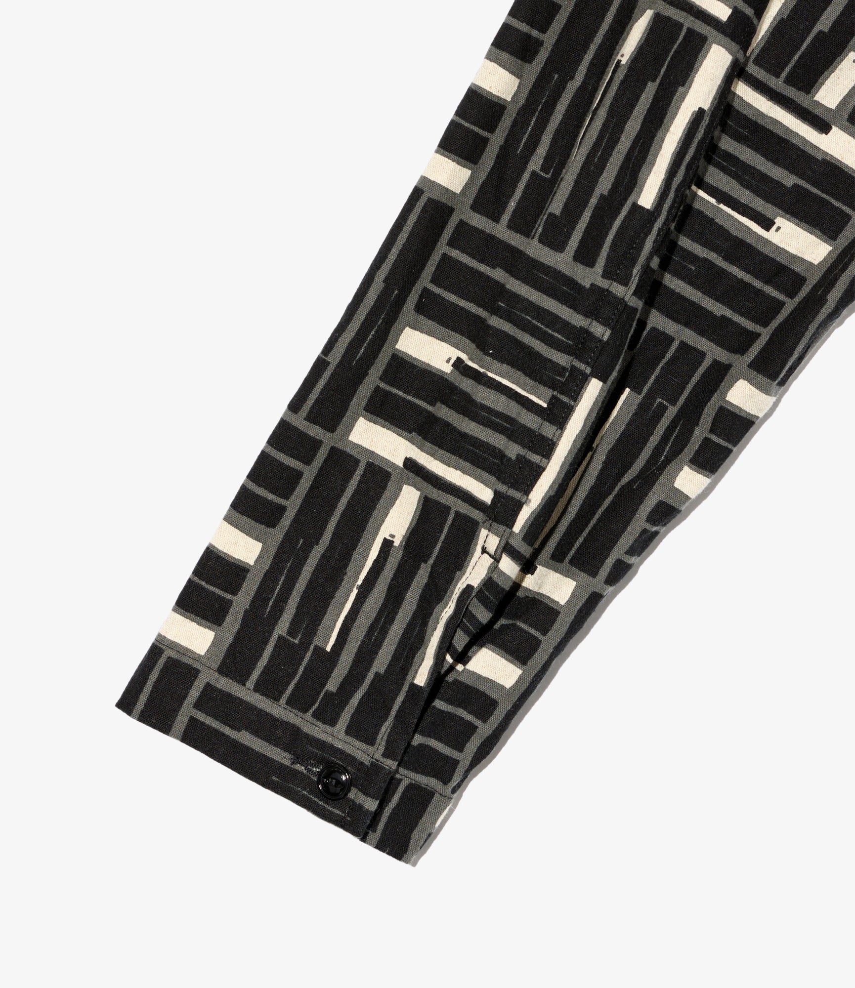 Cagoule Shirt – Black Tile Print Canvas