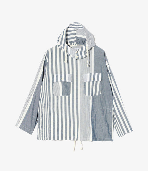Cagoule Shirt – Blue/White Striped Chambray | Engineered Garments
