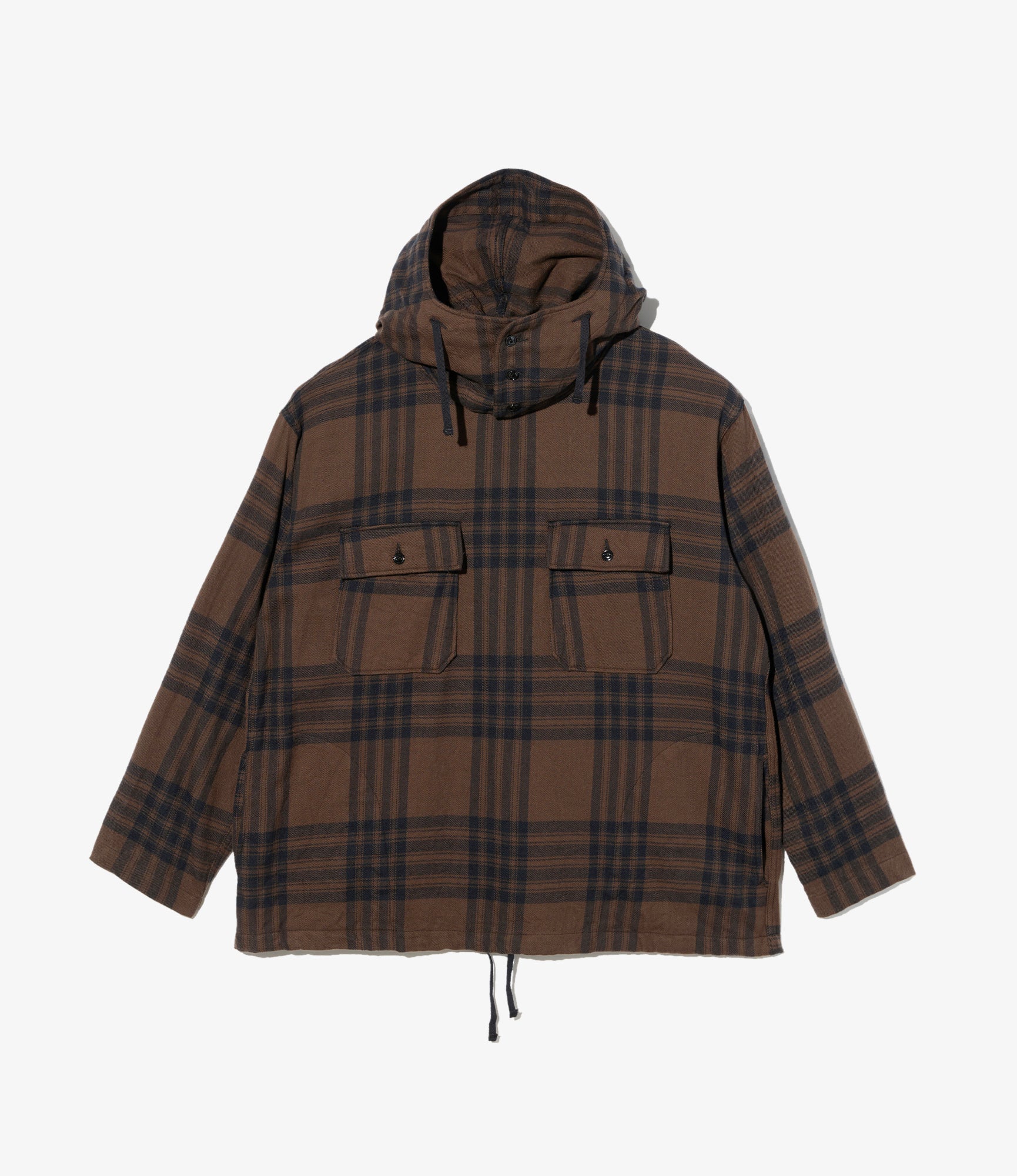 Cagoule Shirt – Brown/Black Plaid Flannel