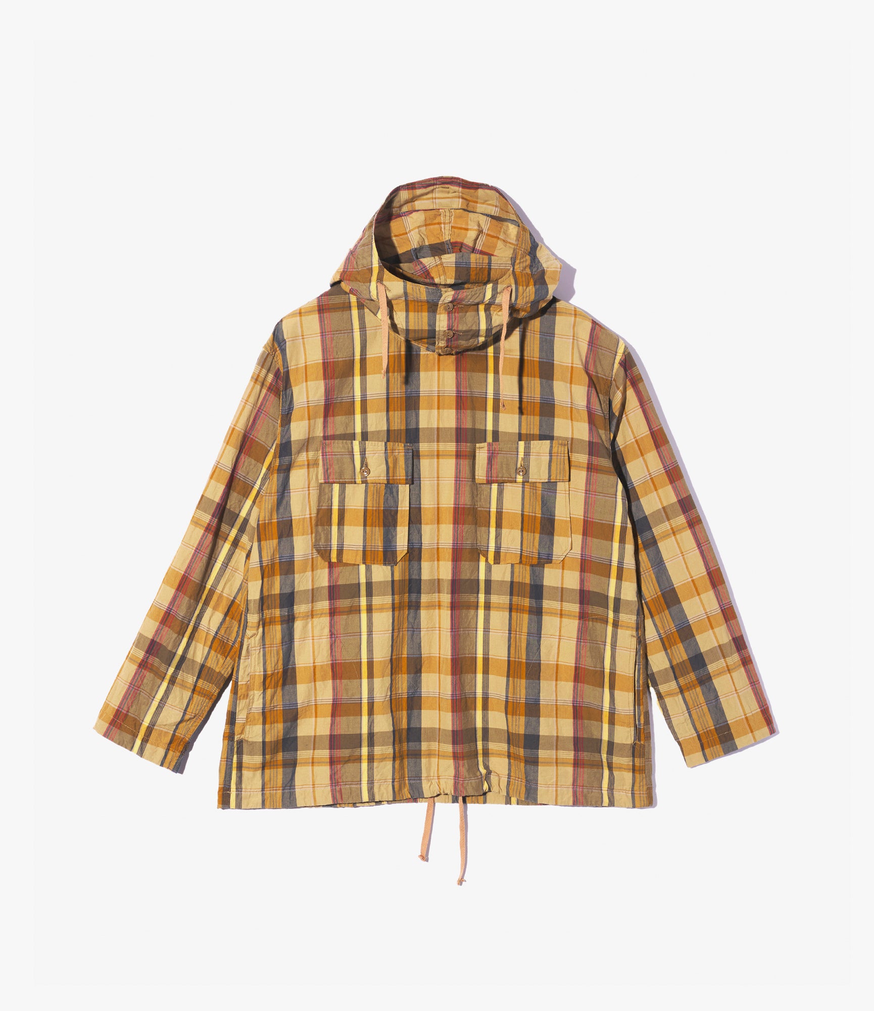 Cagoule Shirt – Olive Madras Plaid Cotton