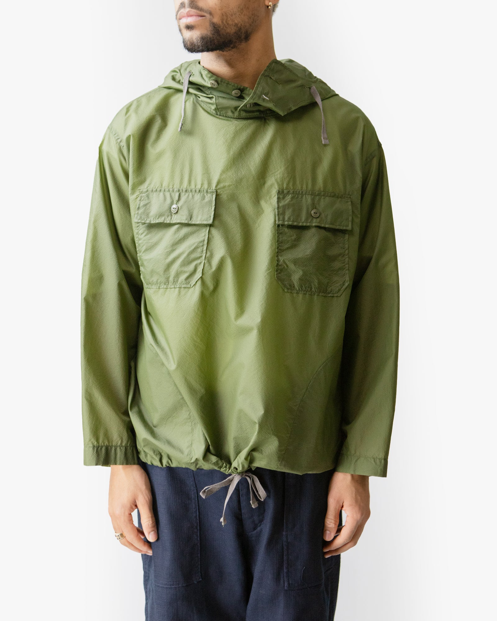 Cagoule Shirt – Olive Micro Ripstop Nylon