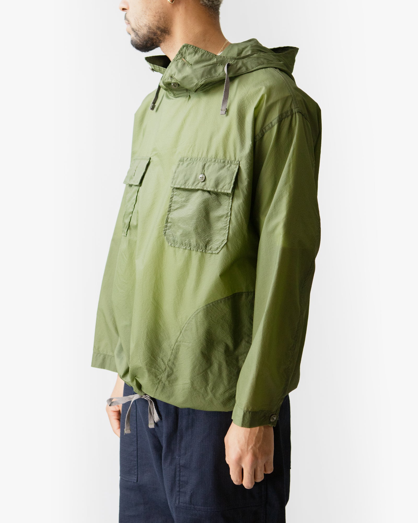 Cagoule Shirt – Olive Micro Ripstop Nylon