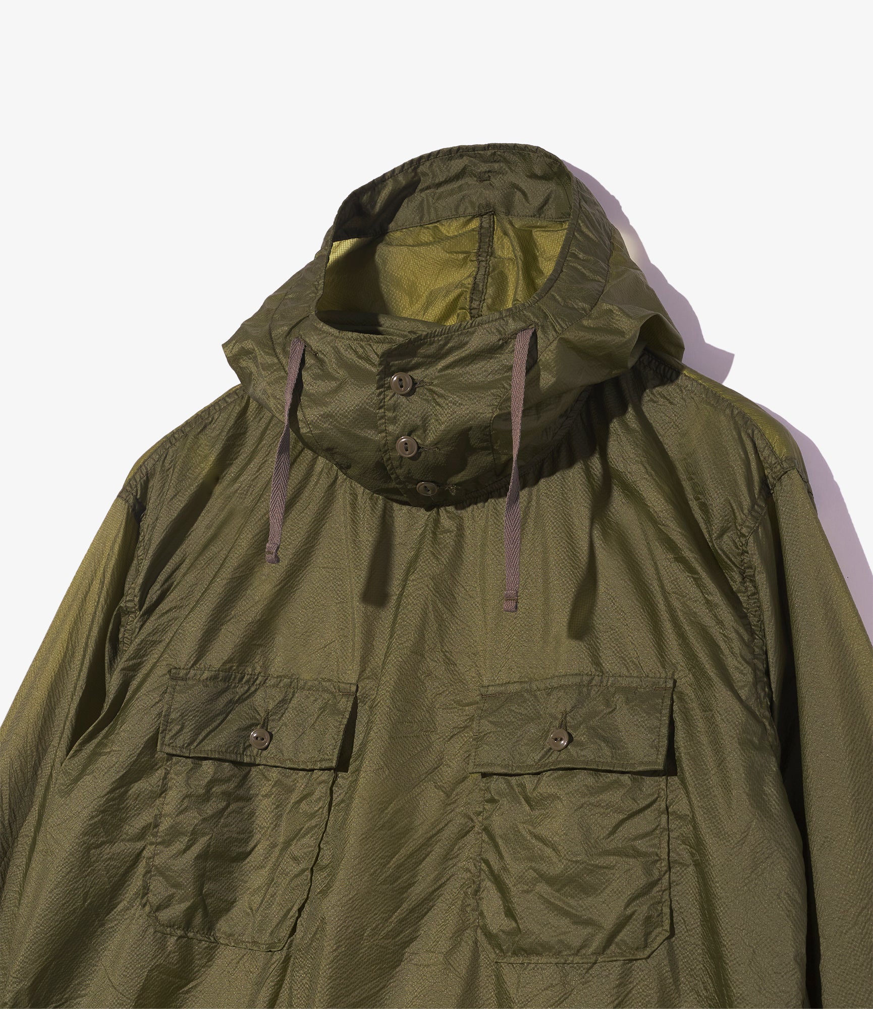 Cagoule Shirt – Olive Micro Ripstop Nylon