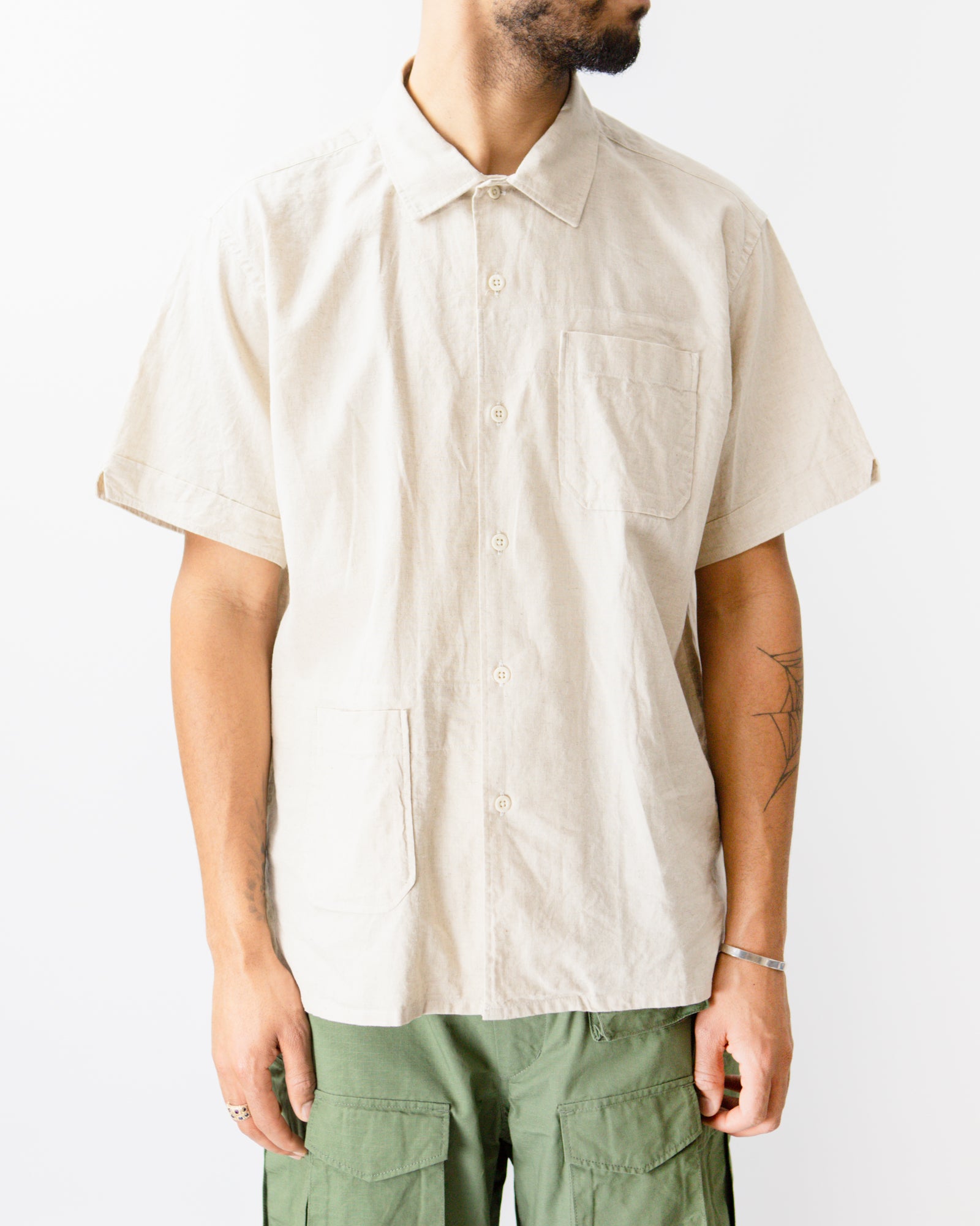 Camp Shirt – Natural Cotton/Linen Sheeting