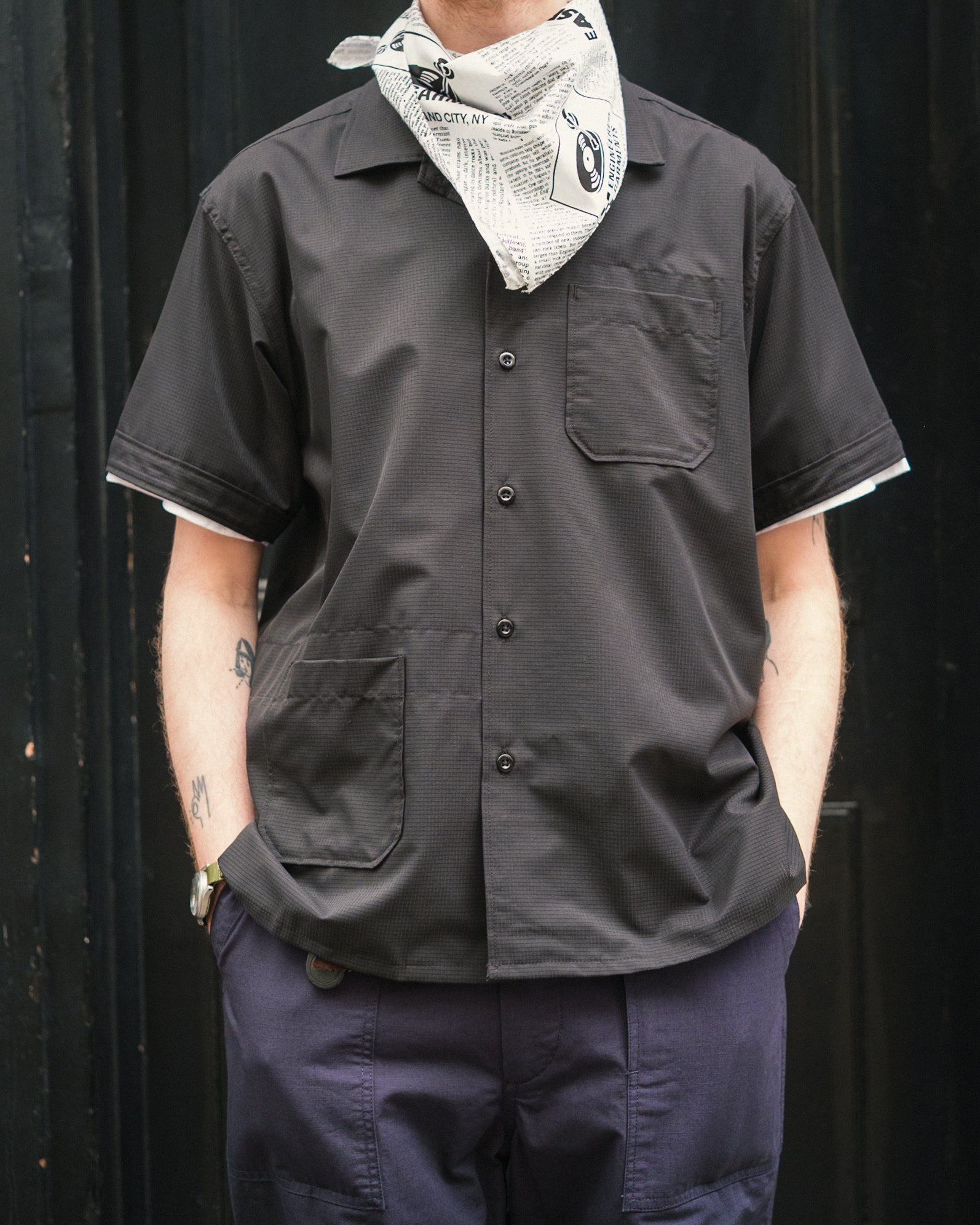 Camp Shirt – Black Mesh