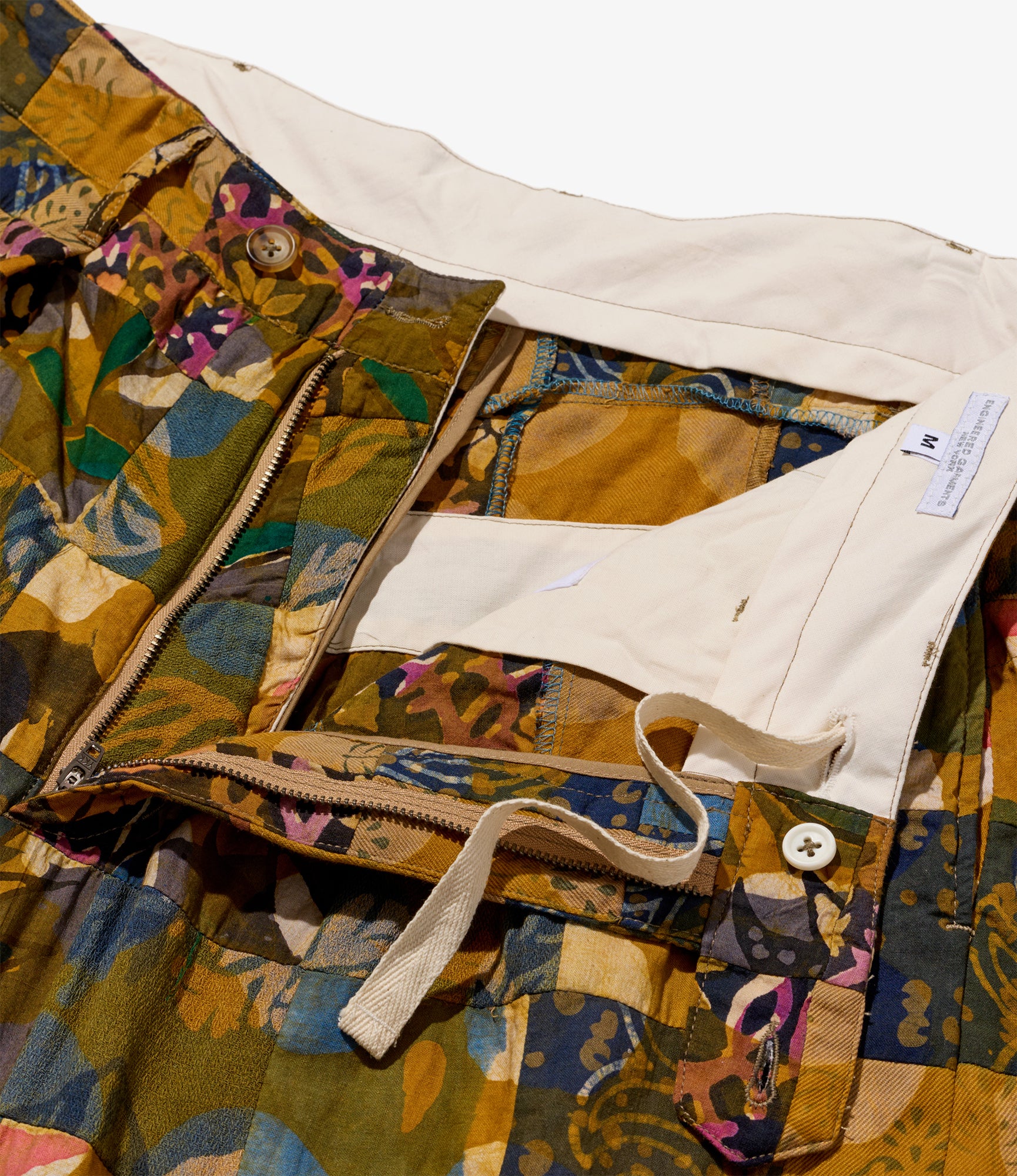 Carlyle Pant – Olive Mixed Pattern Patchwork