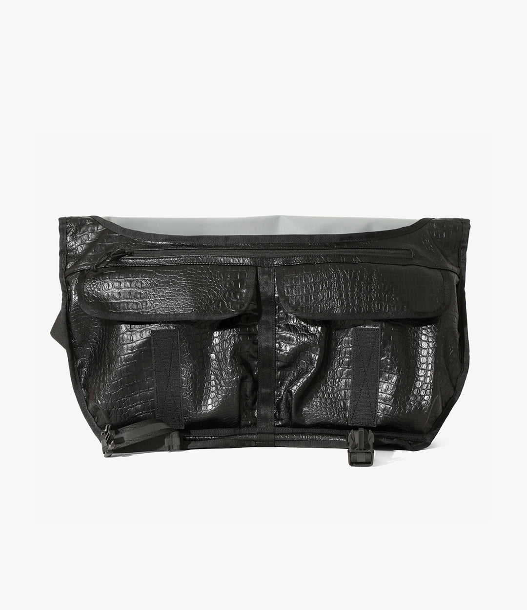 'Citizen' 24L Messenger Bag – Black Crocodile Pattern