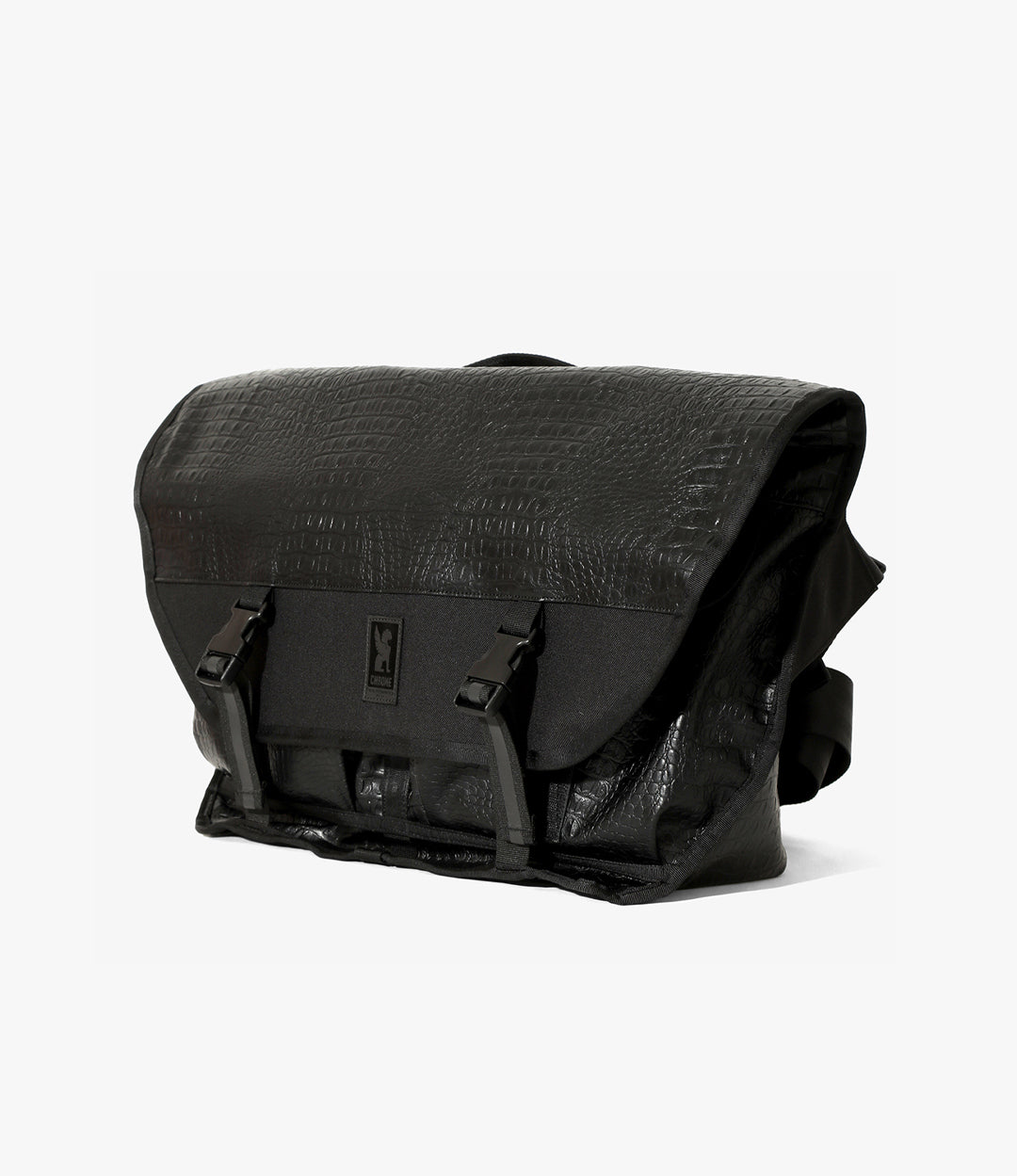 'Citizen' 24L Messenger Bag – Black Crocodile Pattern