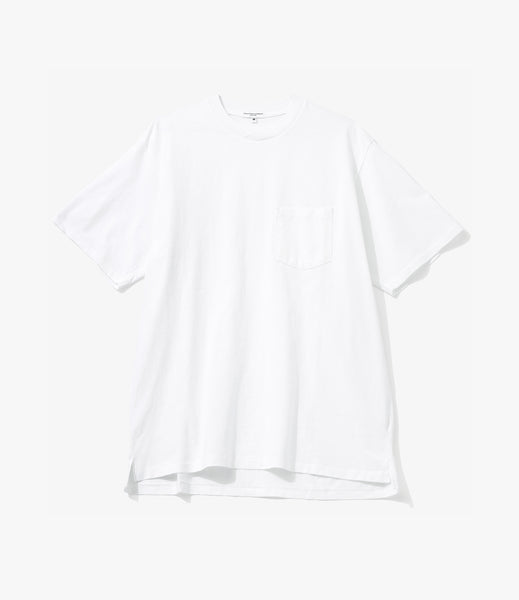 Cross Neck Plain T-Shirt – White | Engineered Garments | Nepenthes
