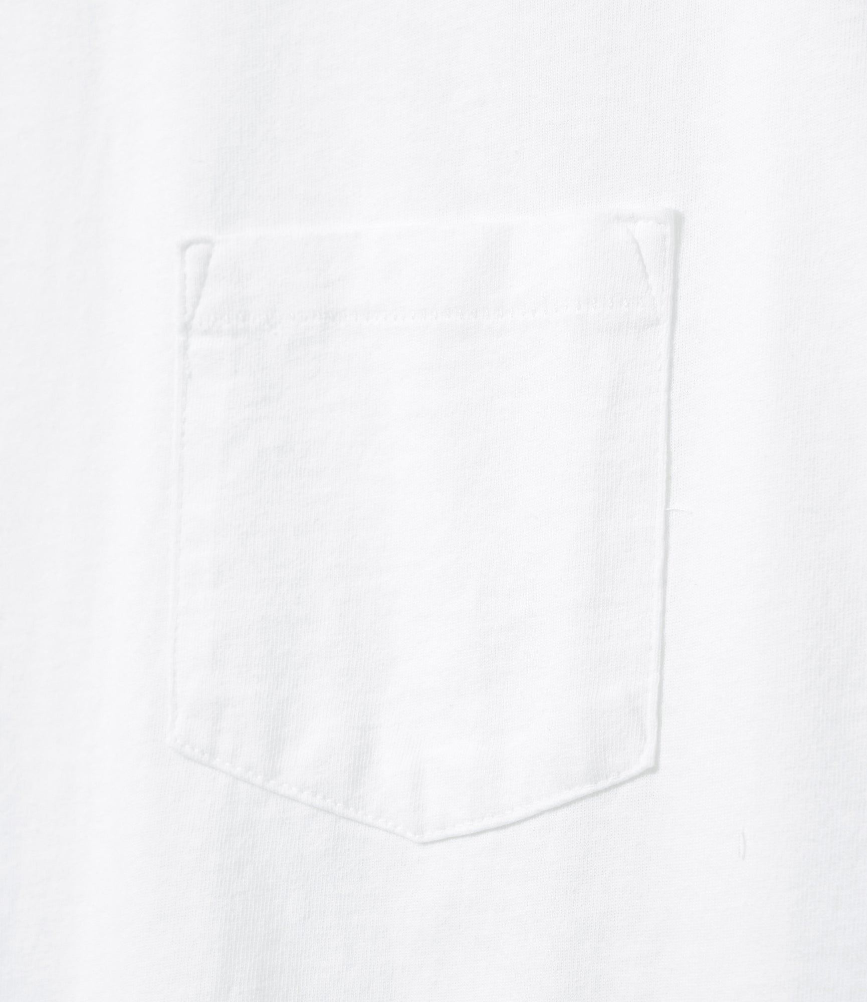 Cross Neck Pocket T-Shirt – White