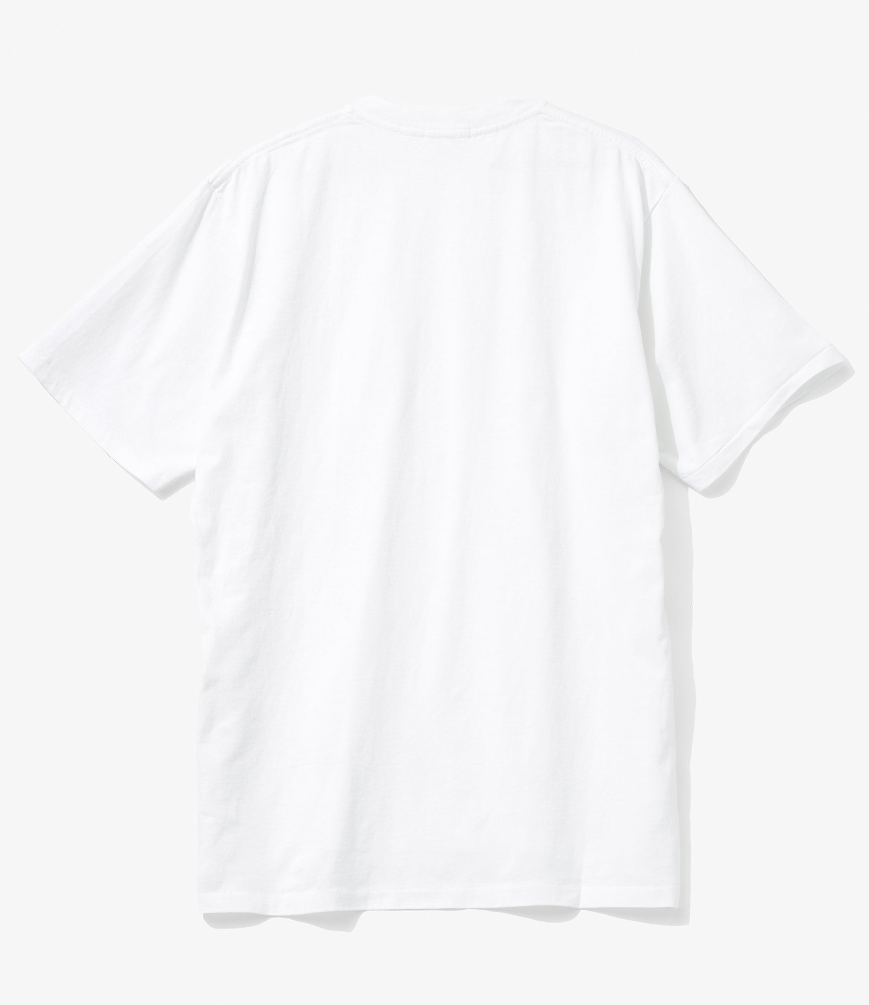 Cross Neck Pocket T-Shirt – White
