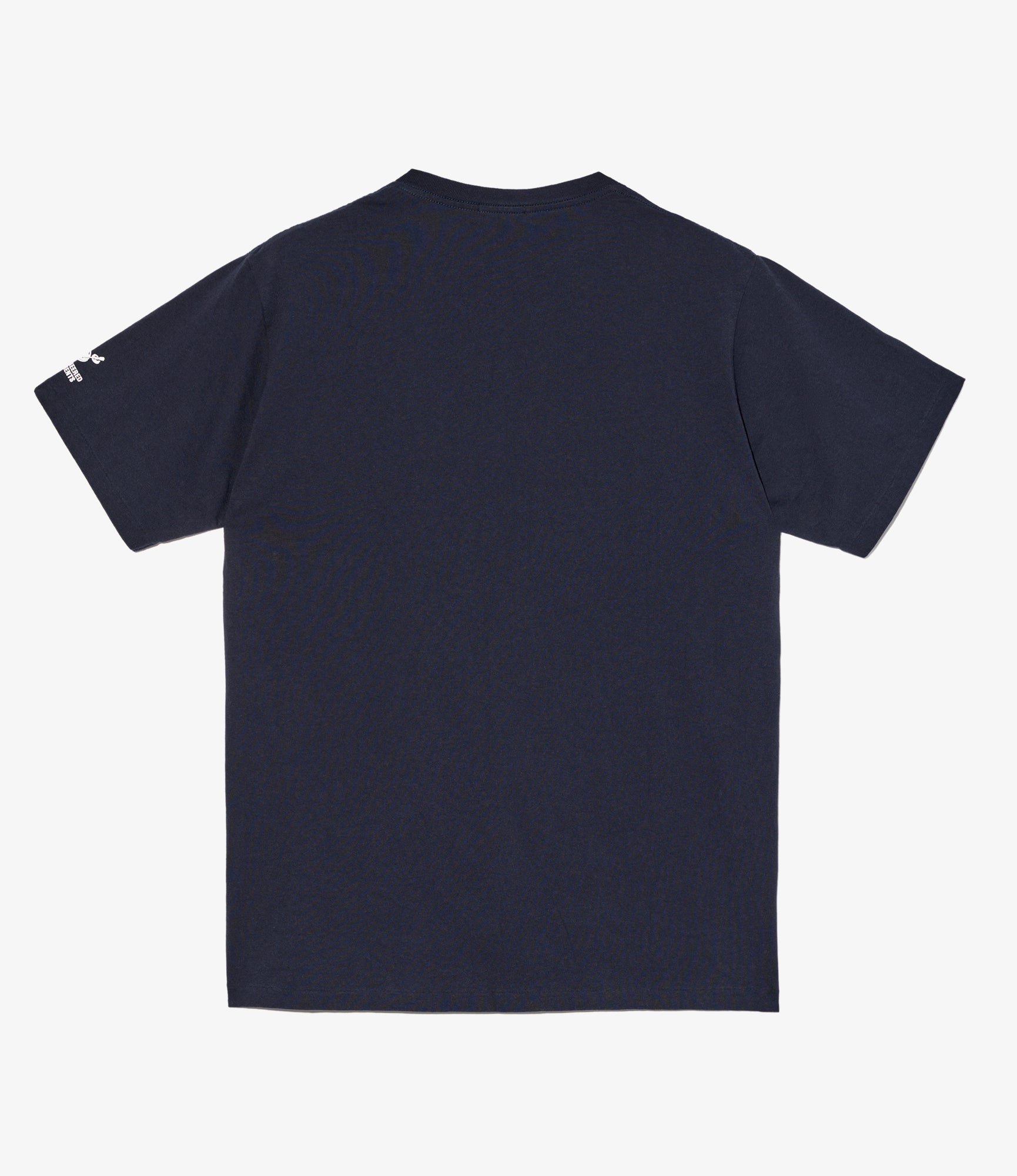 Cross Neck T–Shirt – Navy 'Footprint' Print