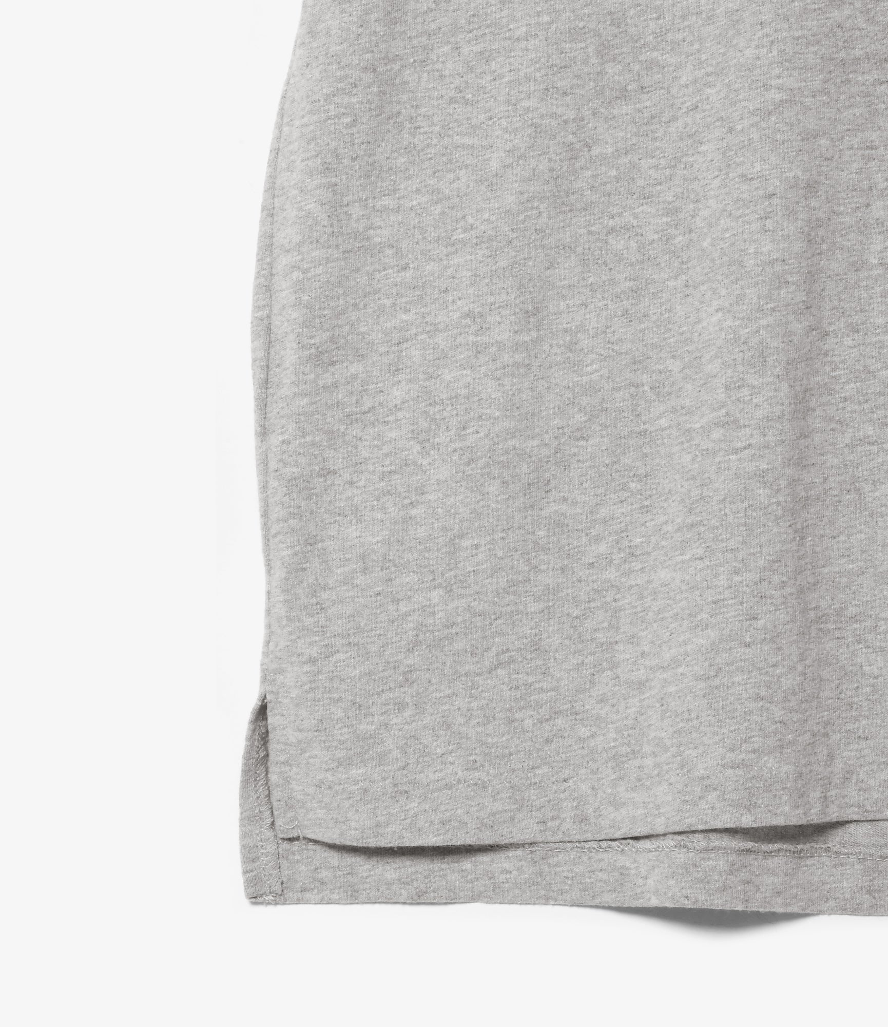Cross Neck T–Shirt – Grey 'Footprint' Print