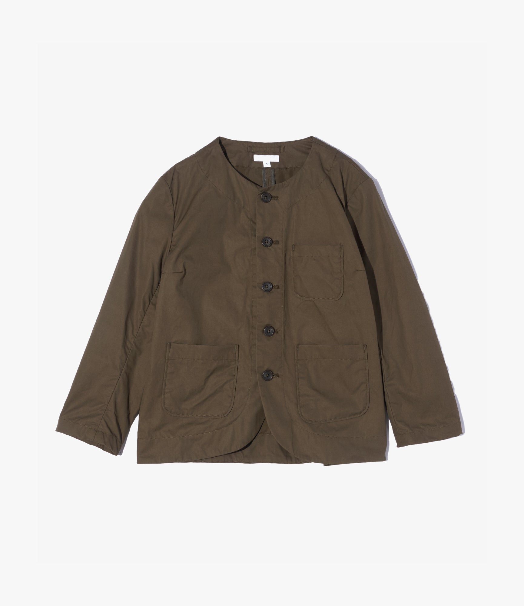 Cutaway Jacket – Olive Coated Cotton Cloth