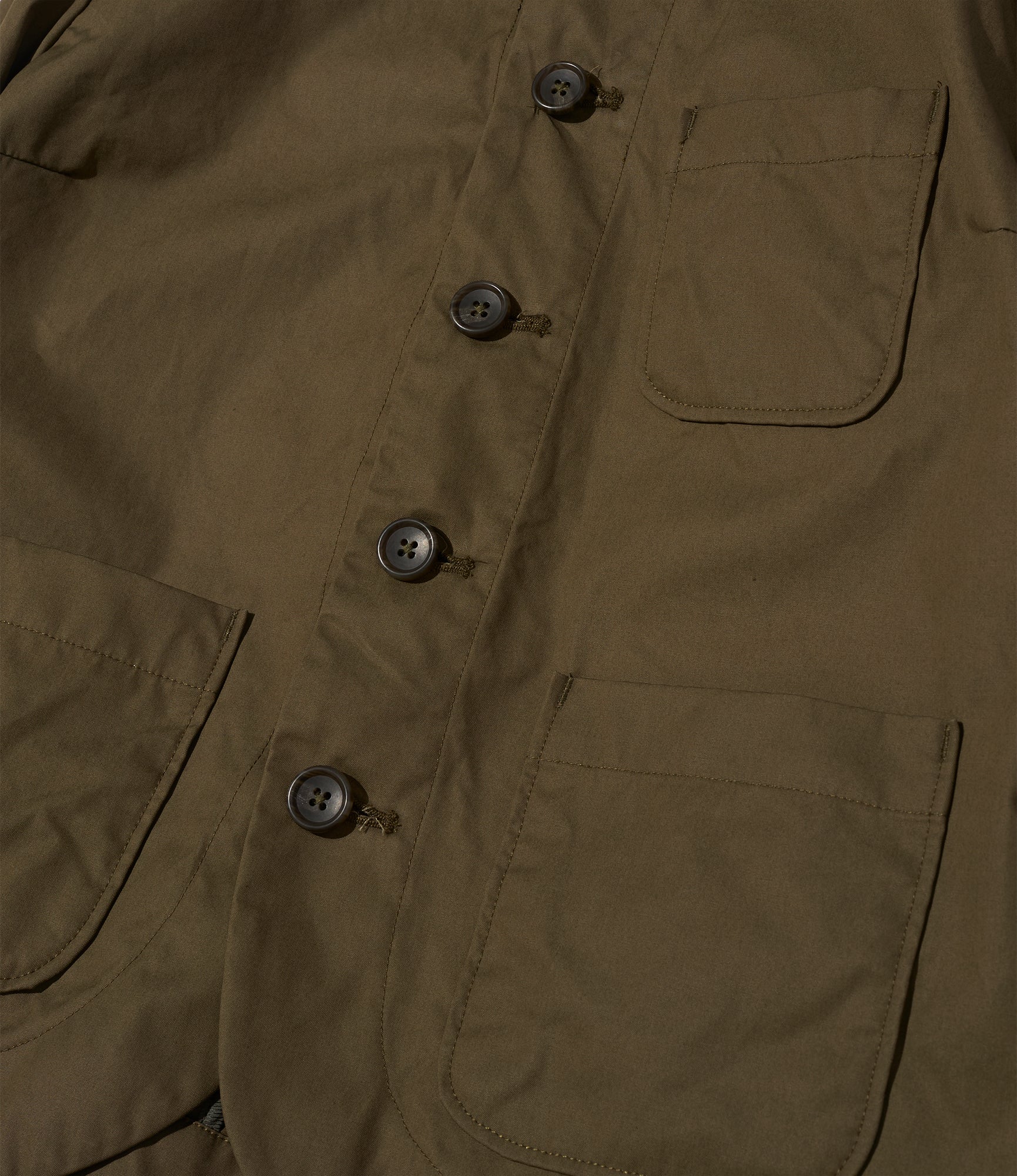 Cutaway Jacket – Olive Coated Cotton Cloth