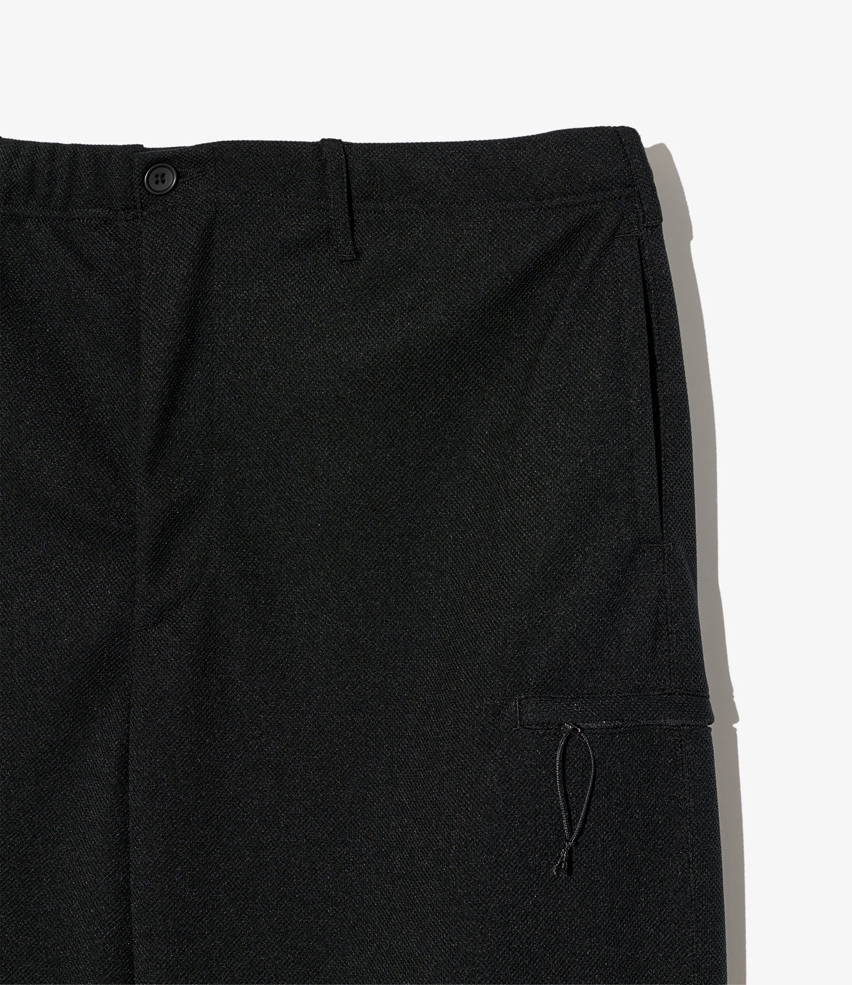 Drawstring Pant – Black Diamond Knit Polyester