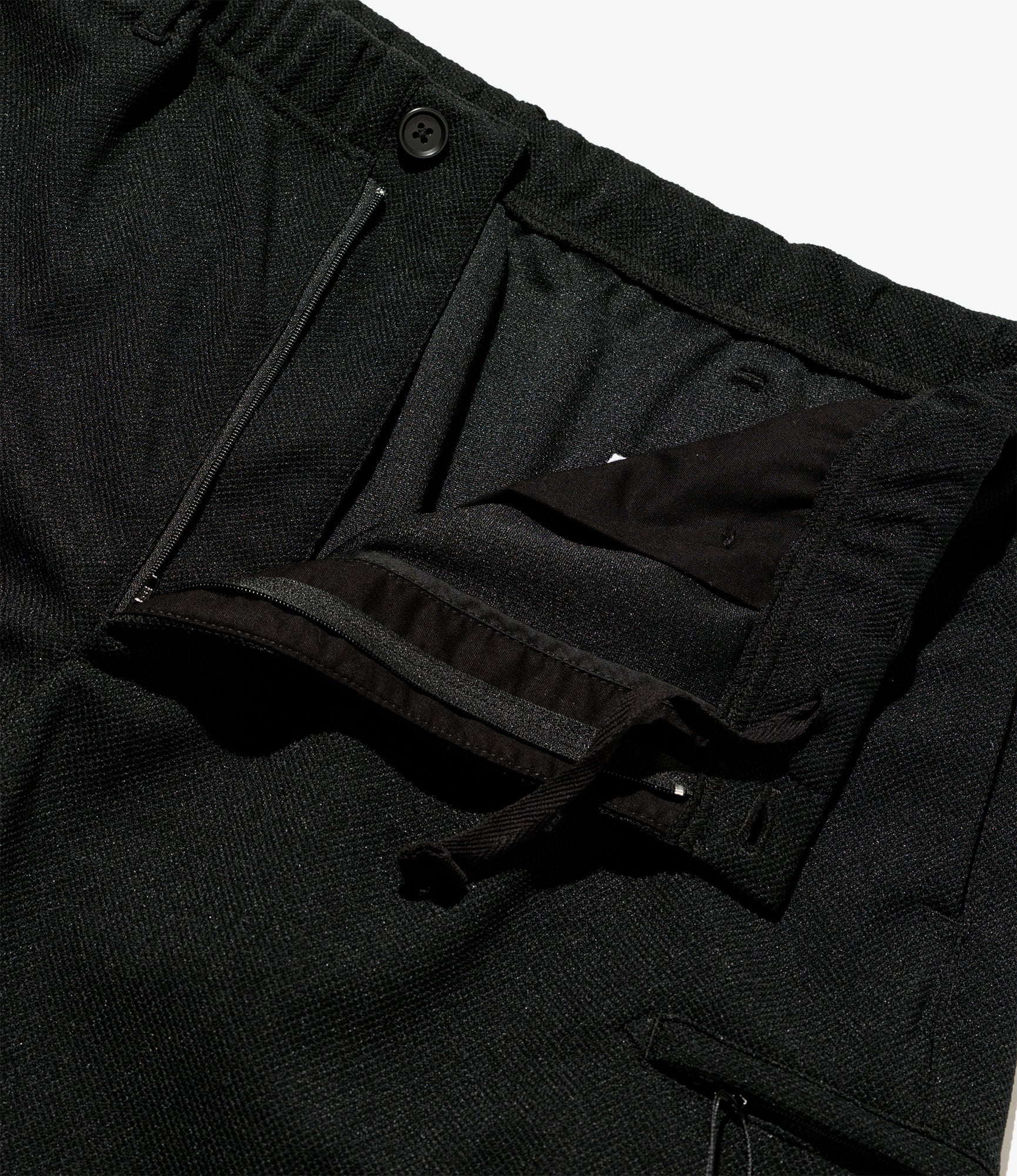 Drawstring Pant – Black Diamond Knit Polyester