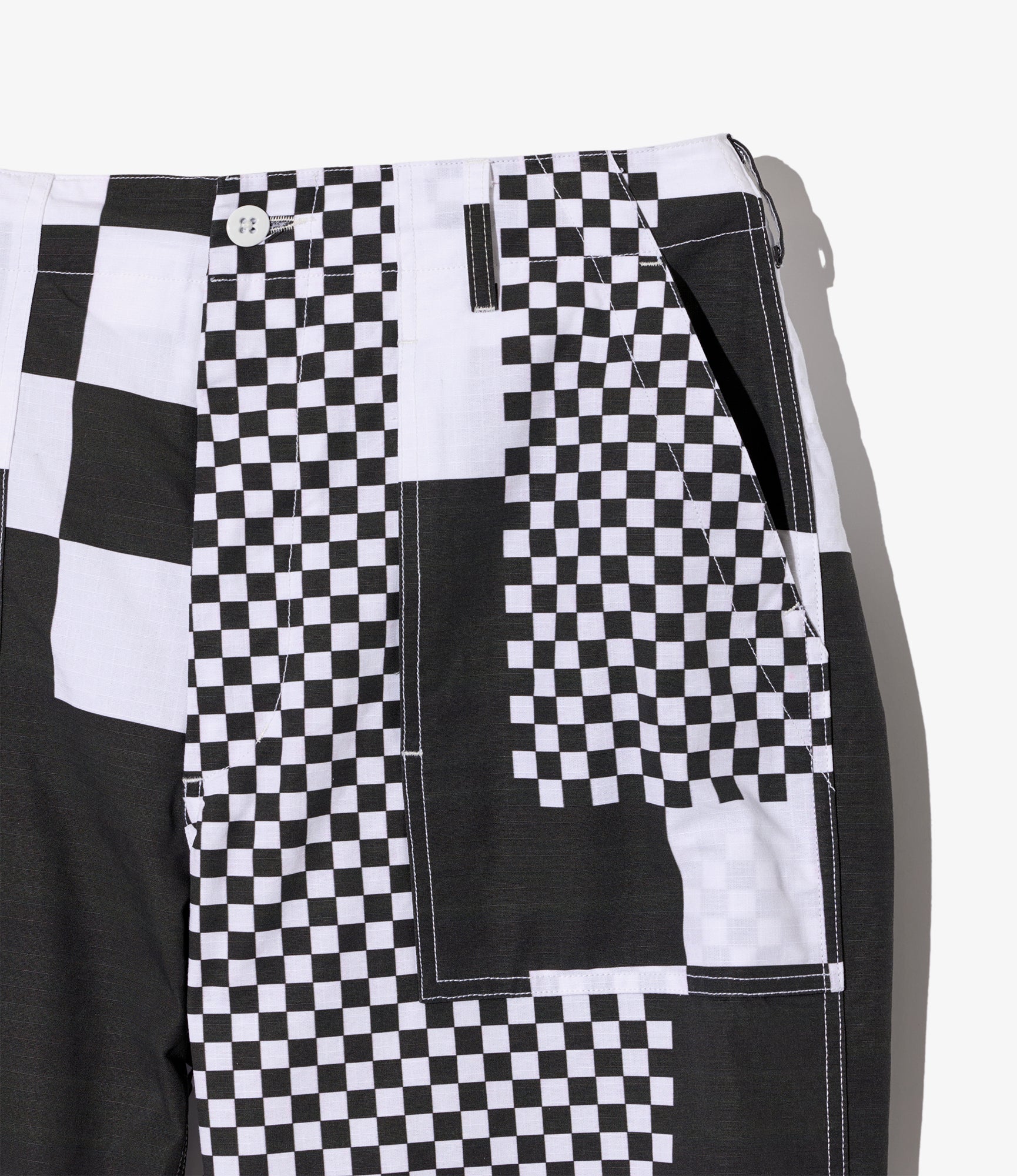 Fatigue Pant – White/Black Checker Print Ripstop