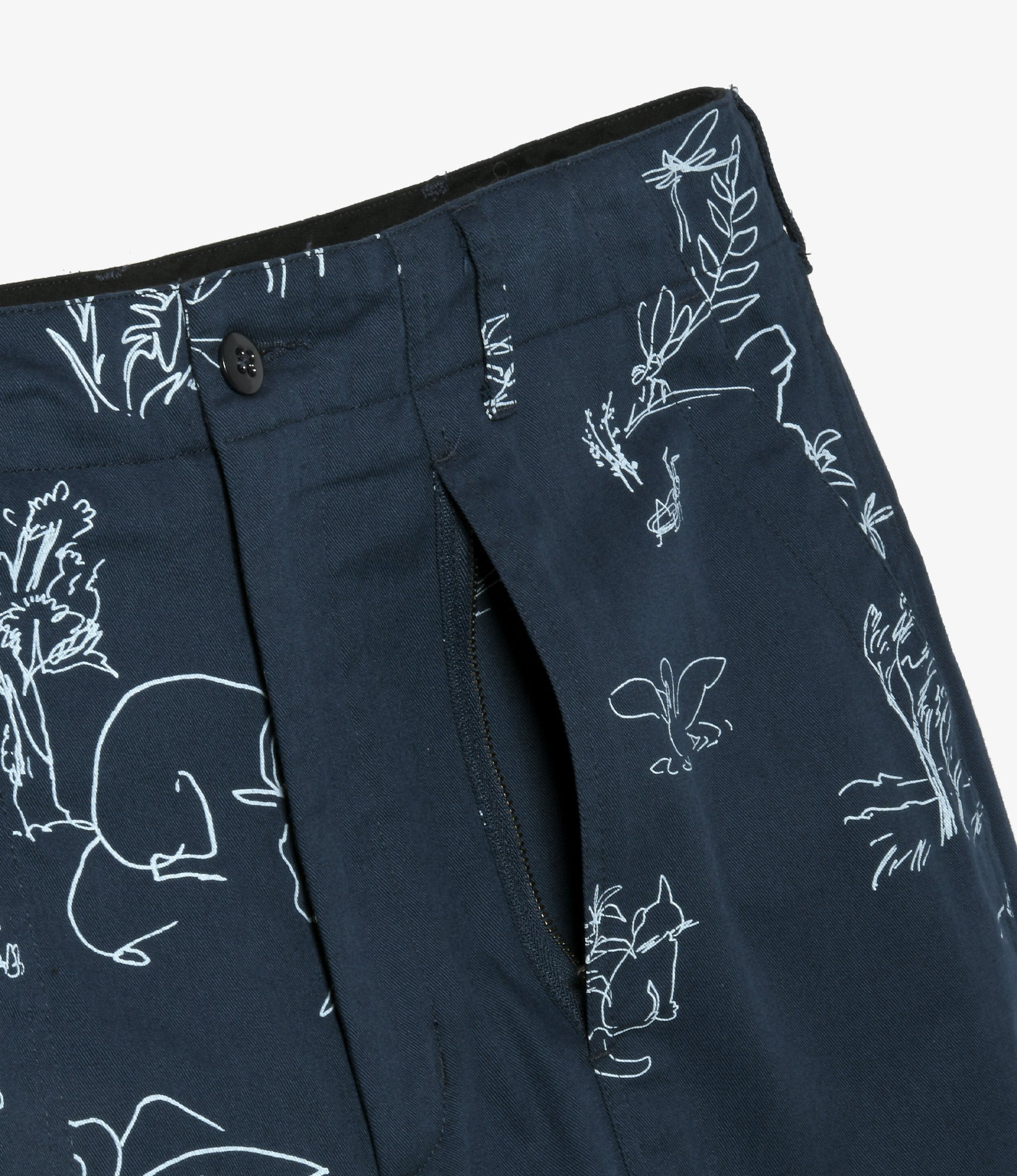 Fatigue Pant – Navy Animal Print 6.5oz Flat Twill