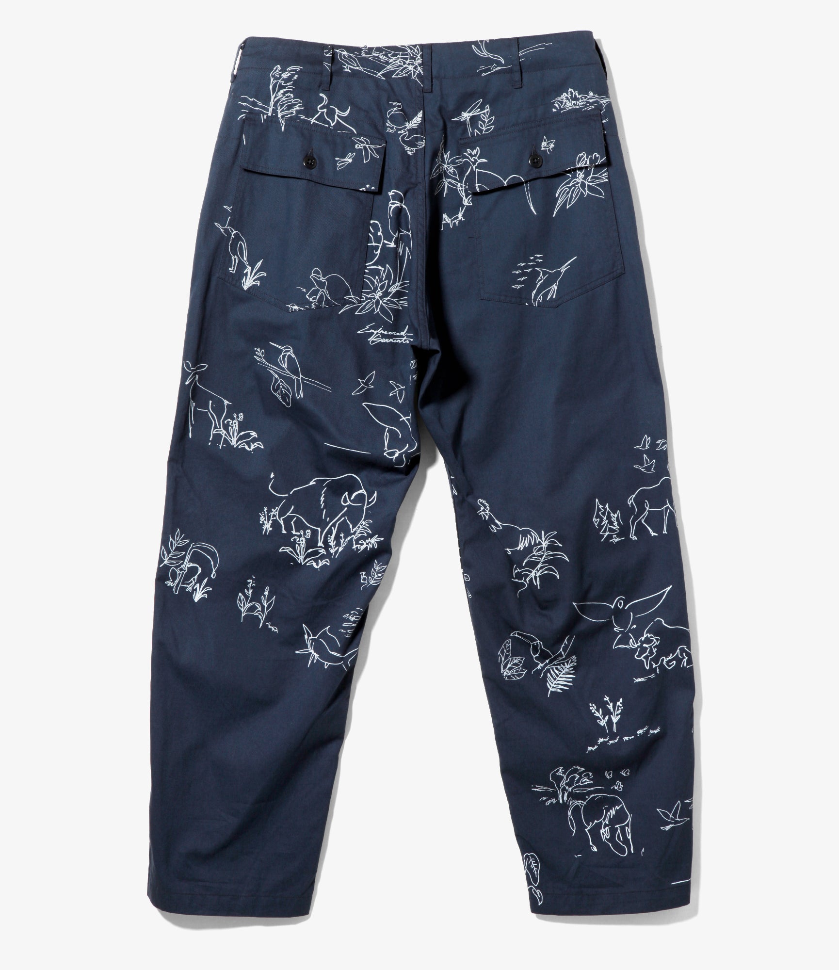 Fatigue Pant – Navy Animal Print 6.5oz Flat Twill