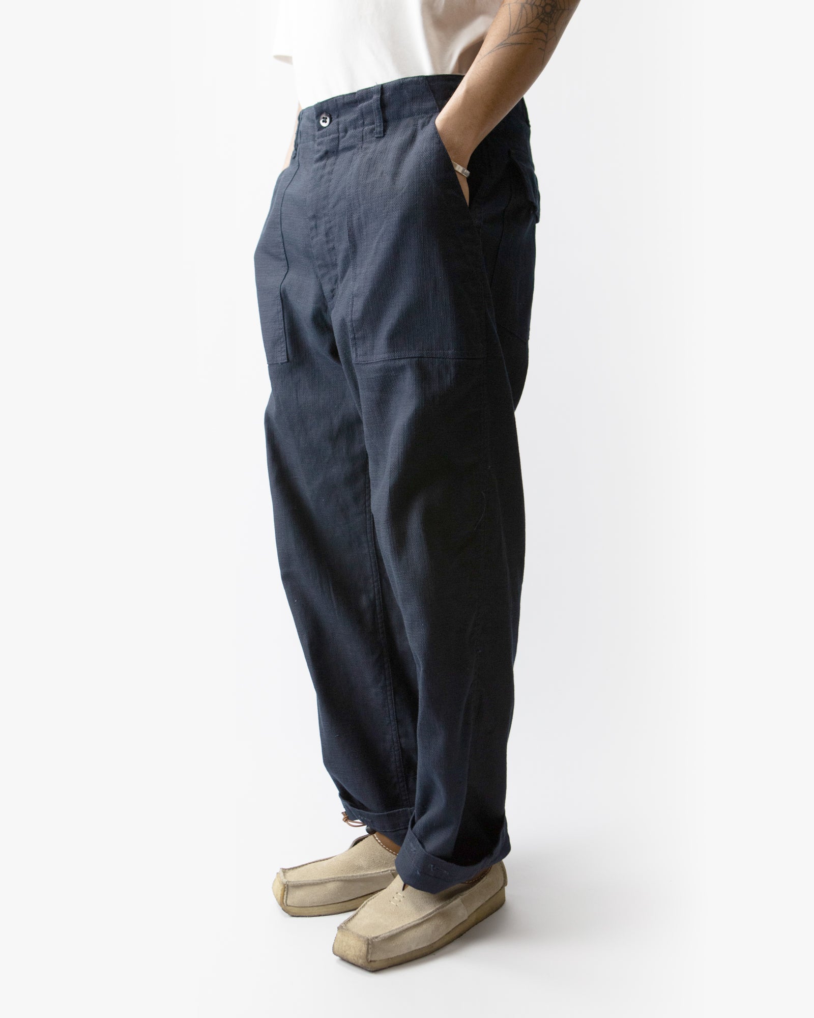 Fatigue Pant – Dark Navy Cotton/Linen Java Cloth