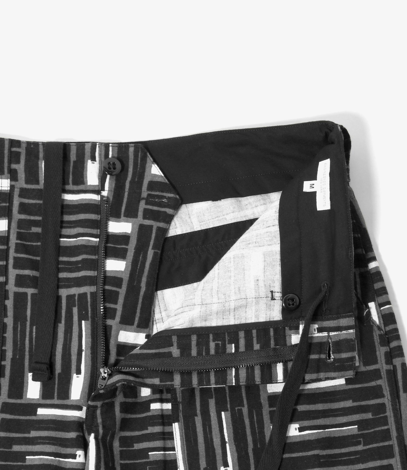 Fatigue Short – Black Tile Print Canvas